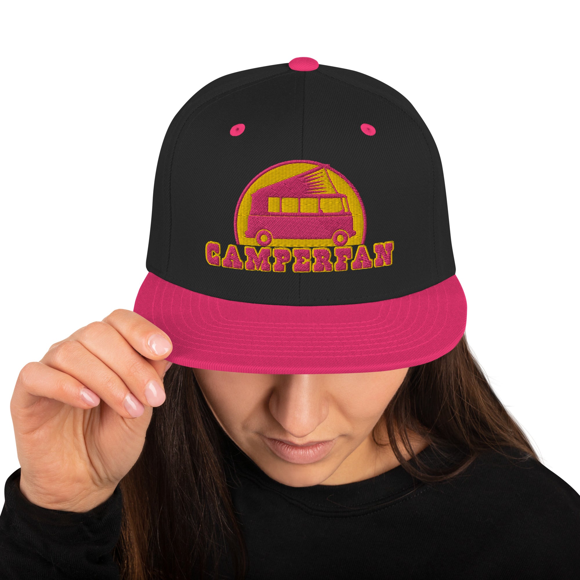 Casquette Snapback Wool Blend bicolore Camperfan flamingo/yellow