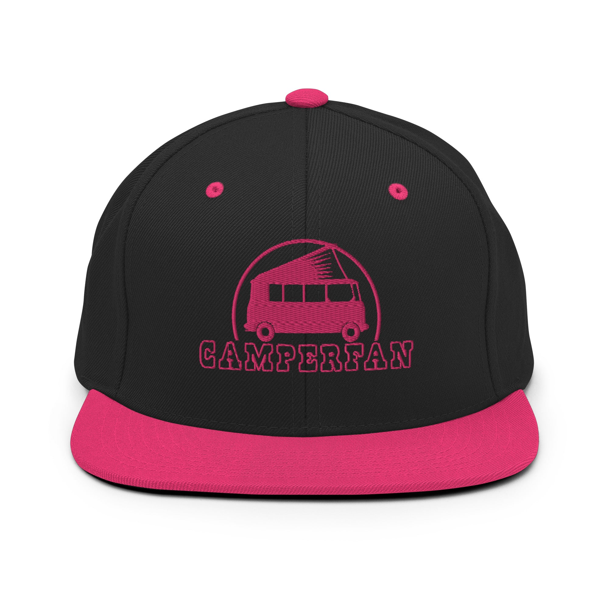 Two-Tone Snapback Wool Blend Cap Camperfan flamingo