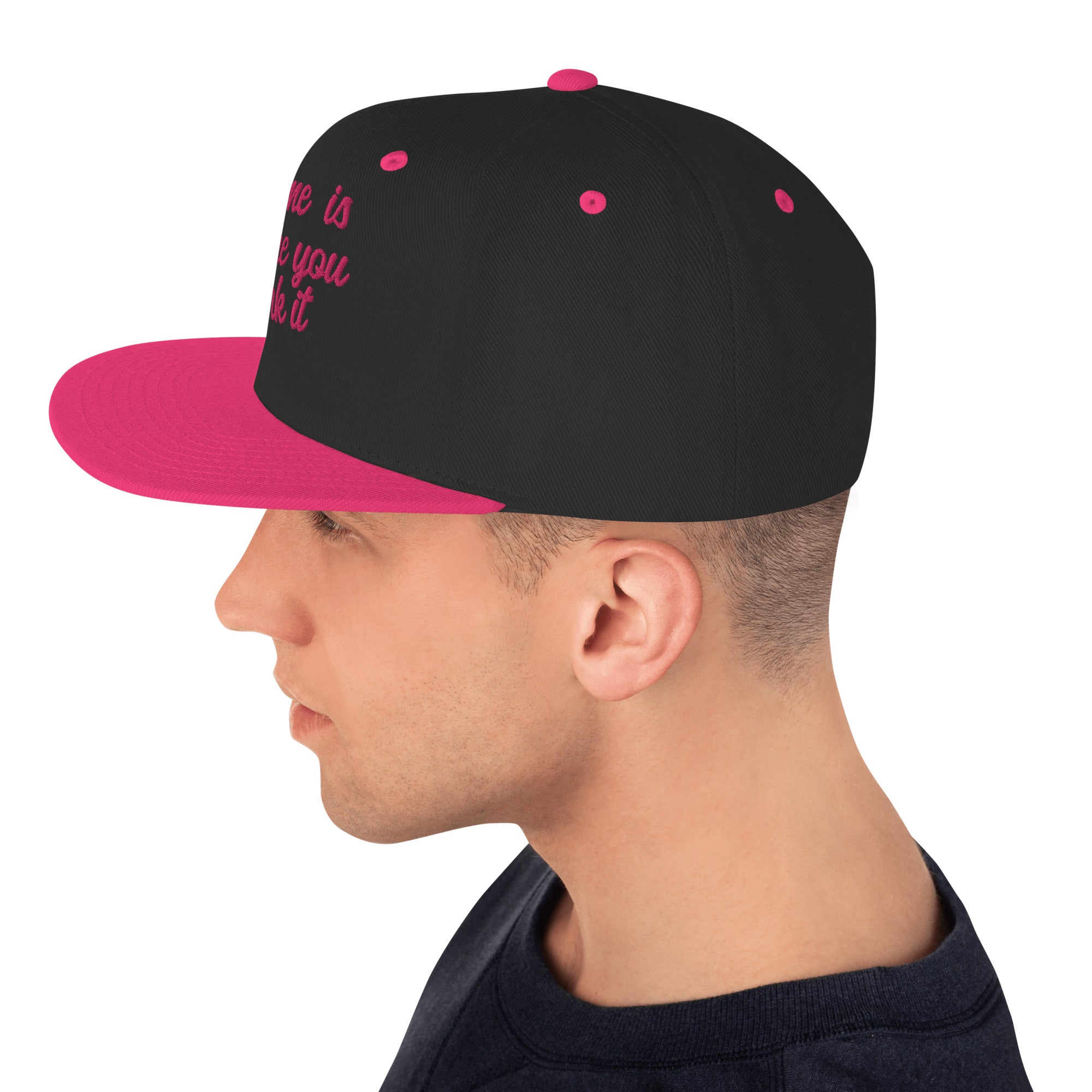 Casquette Snapback Wool Blend bicolore Home is where you park it Flamingo