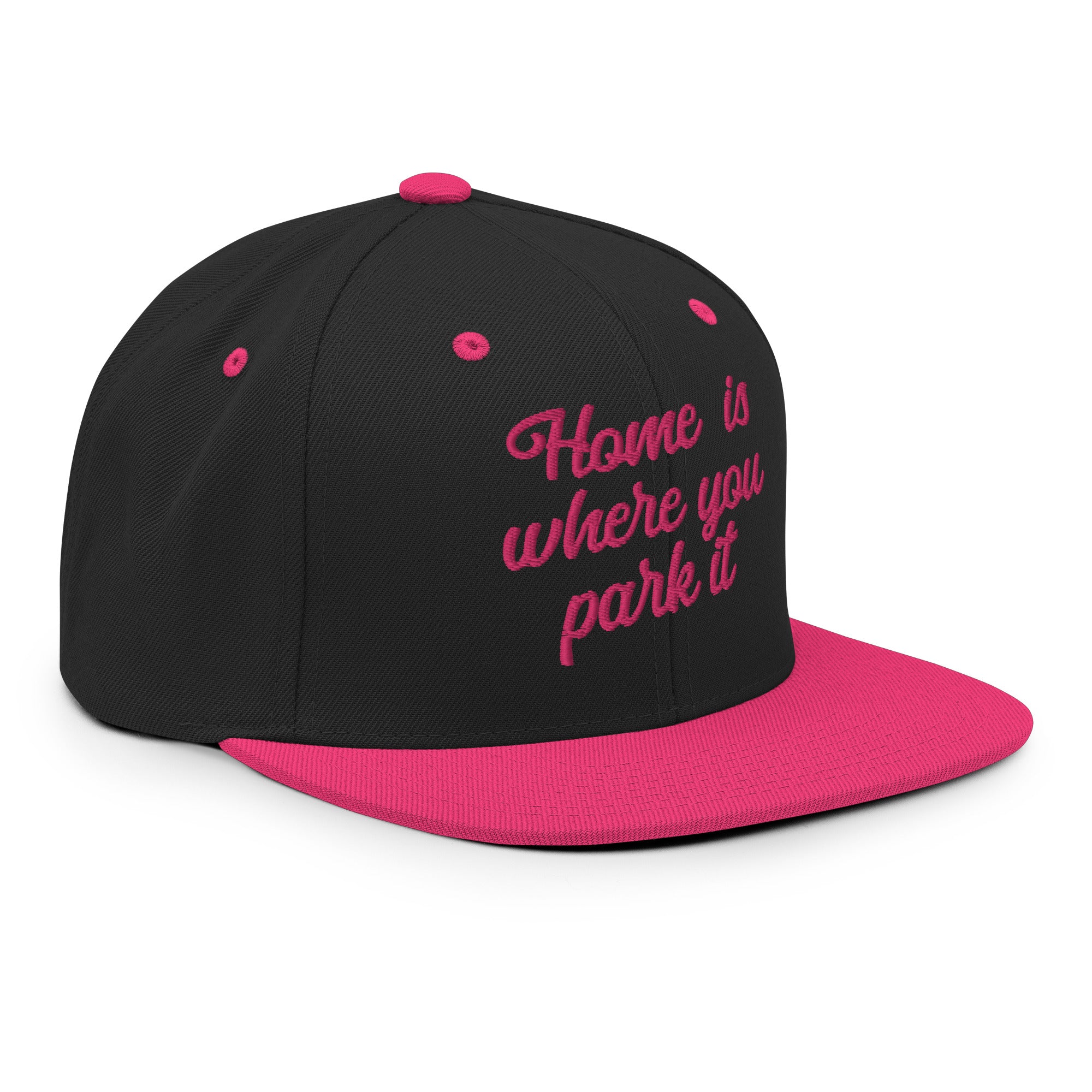 Casquette Snapback Wool Blend bicolore Home is where you park it Flamingo