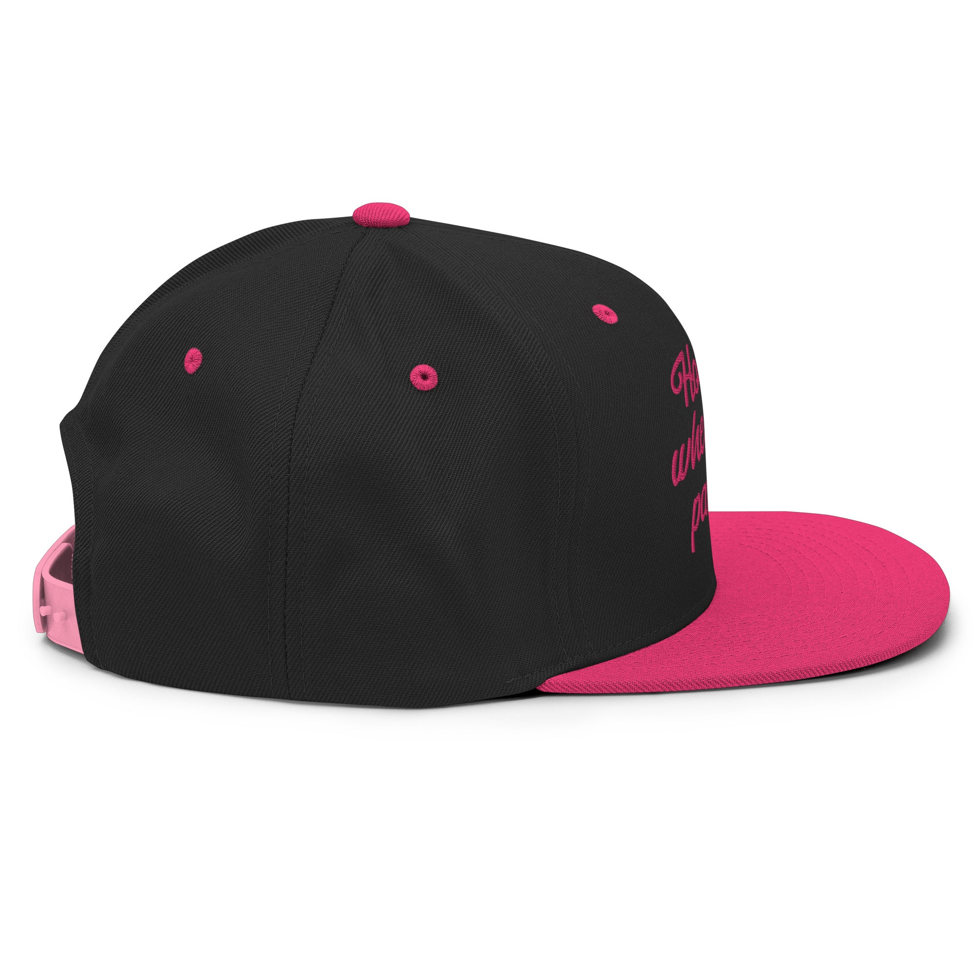 Casquette Snapback Wool Blend bicolore Home is where you park it Flamingo