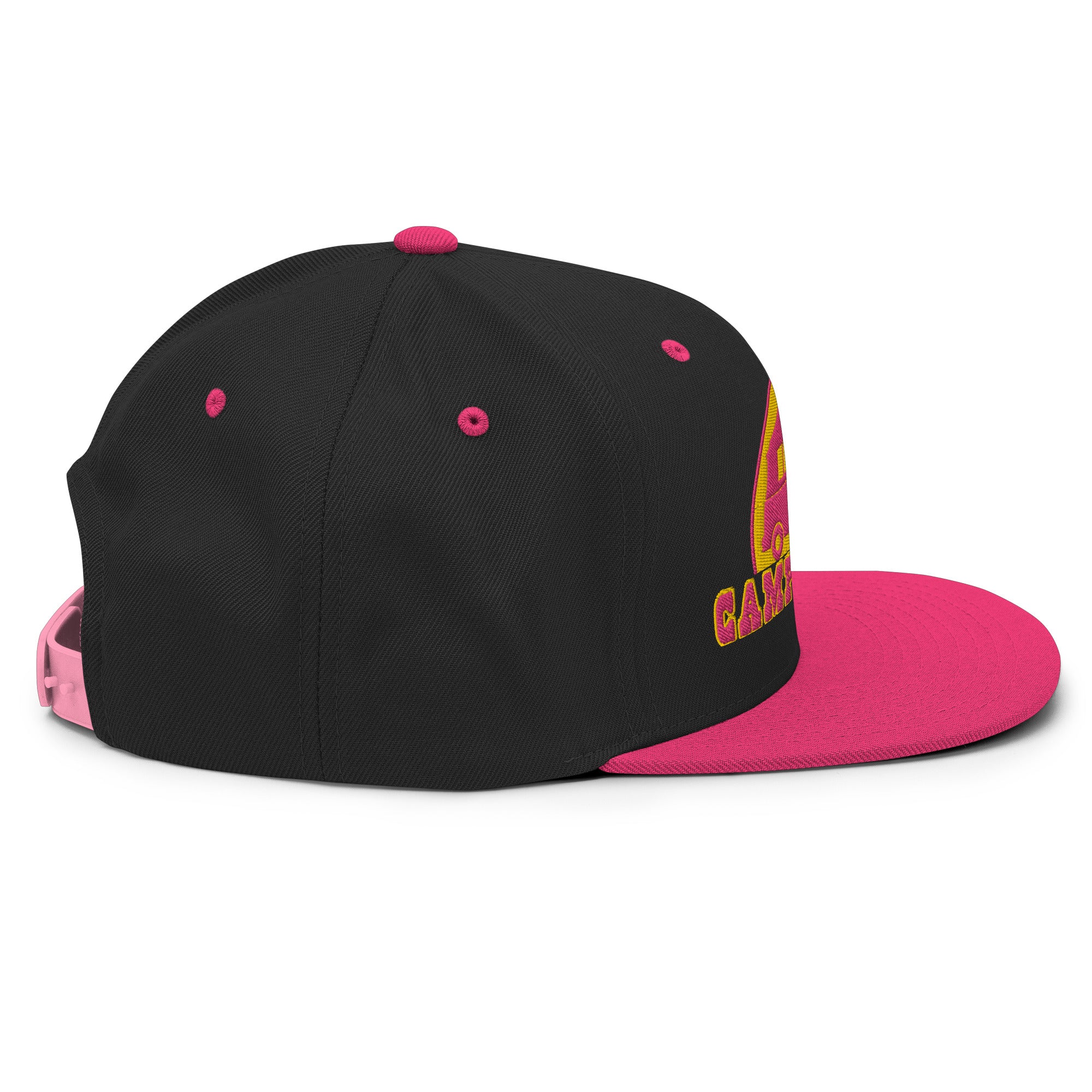 Two-Tone Snapback Wool Blend Cap Camperfan flamingo/yellow