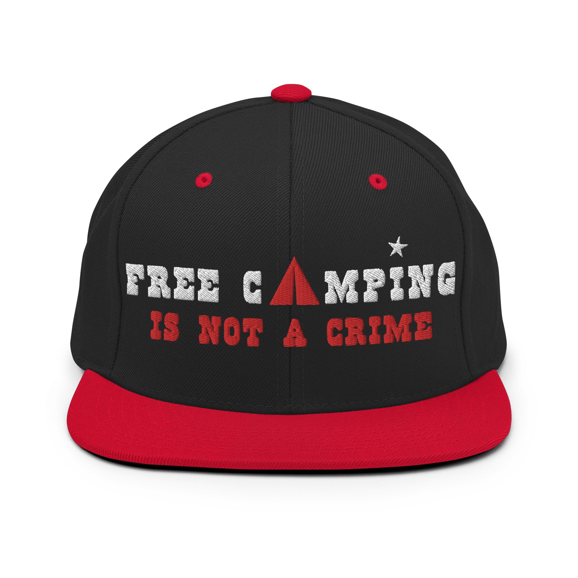 Casquette Snapback Wool Blend bicolore Free camping is not a crime white/red