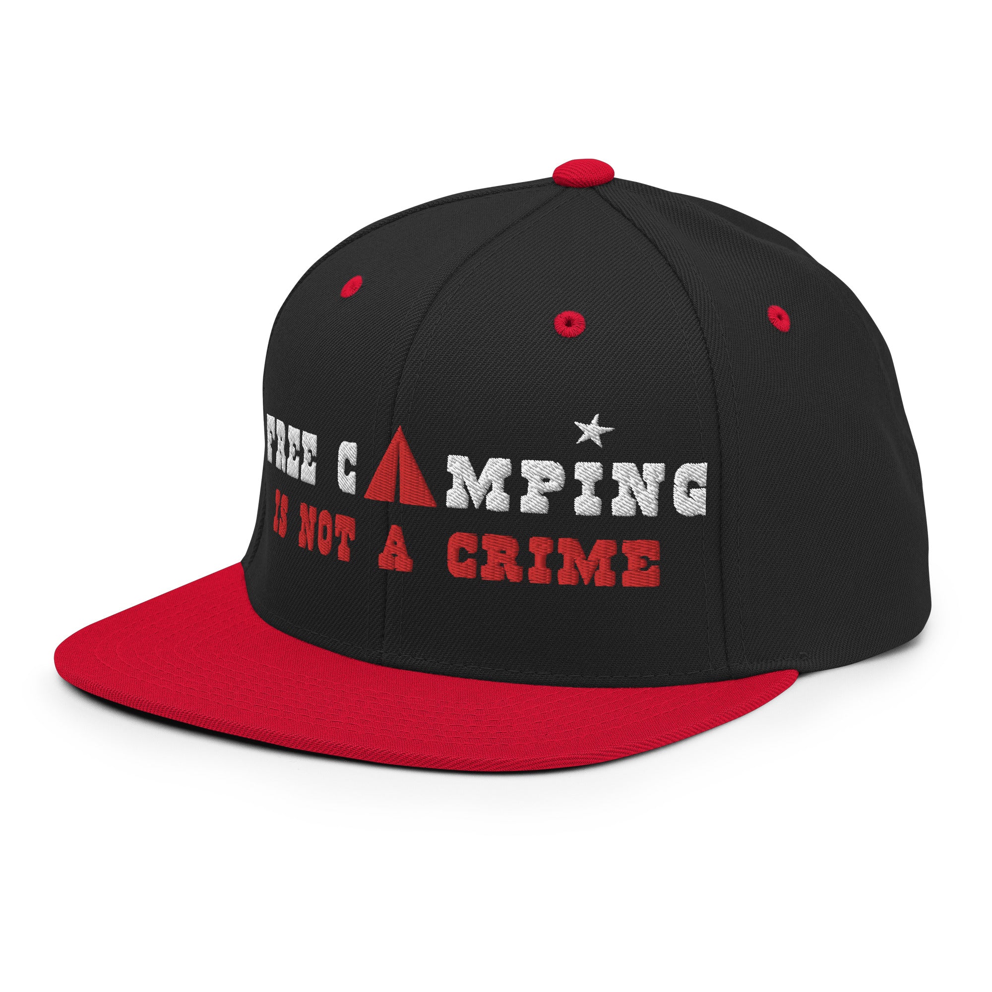 Casquette Snapback Wool Blend bicolore Free camping is not a crime white/red