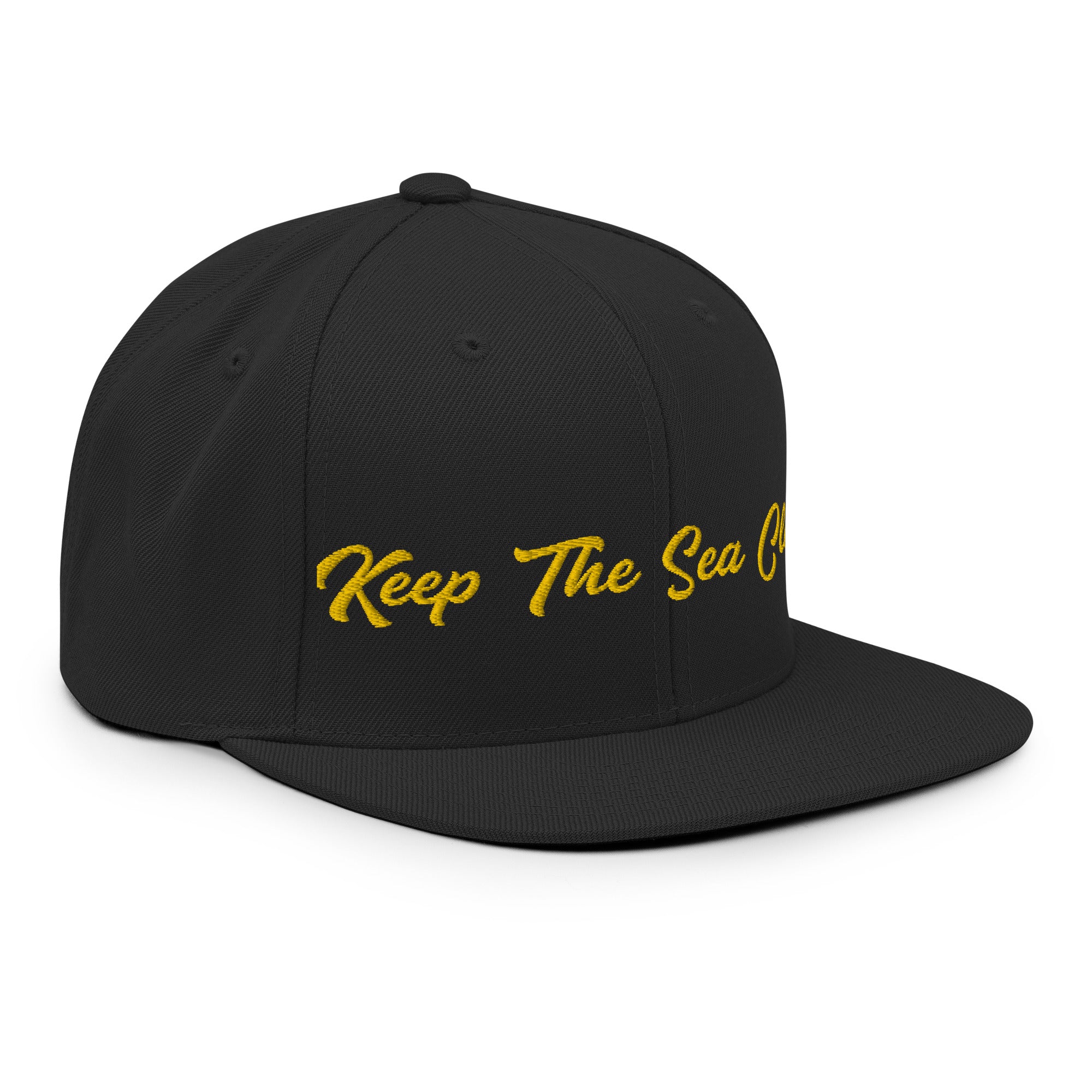 Casquette Snapback Wool Blend Keep The Sea Clean Gold