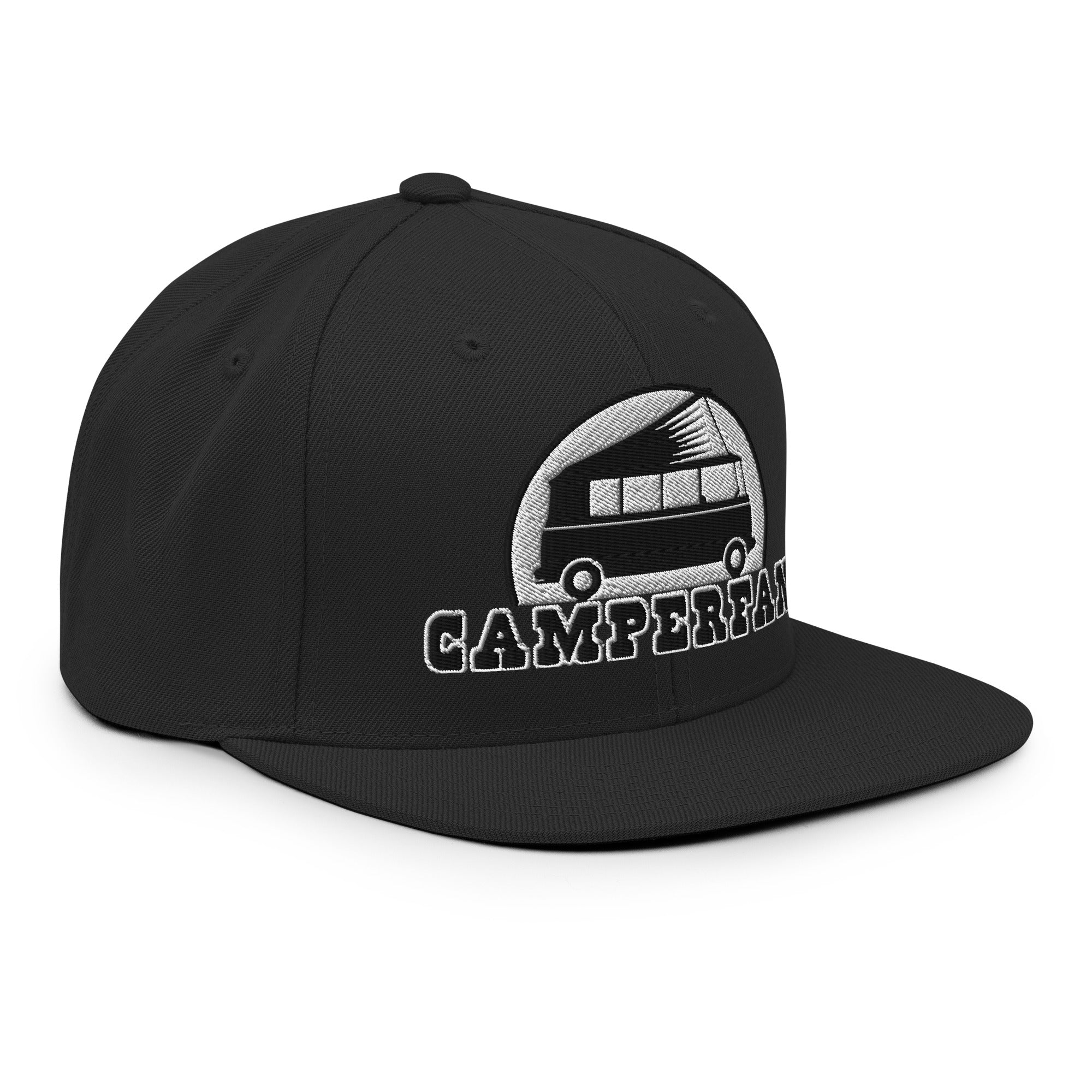 Two-Tone Snapback Wool Blend Cap Camperfan white/black