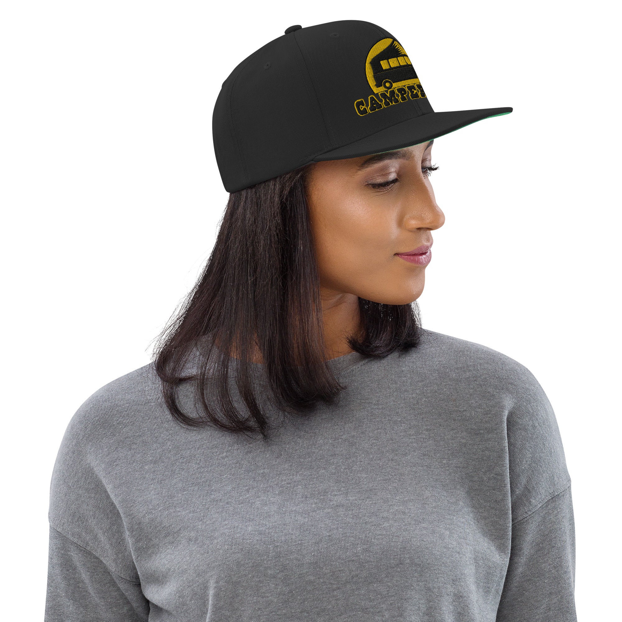 Casquette Snapback Wool Blend Camperfan black/yellow