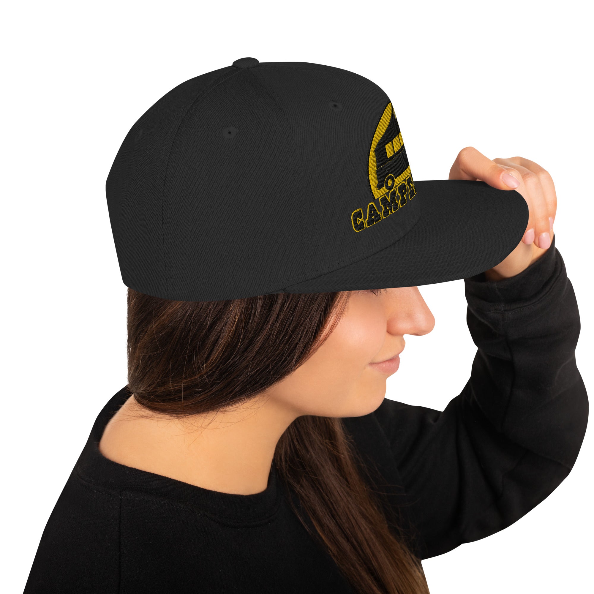 Casquette Snapback Wool Blend Camperfan black/yellow