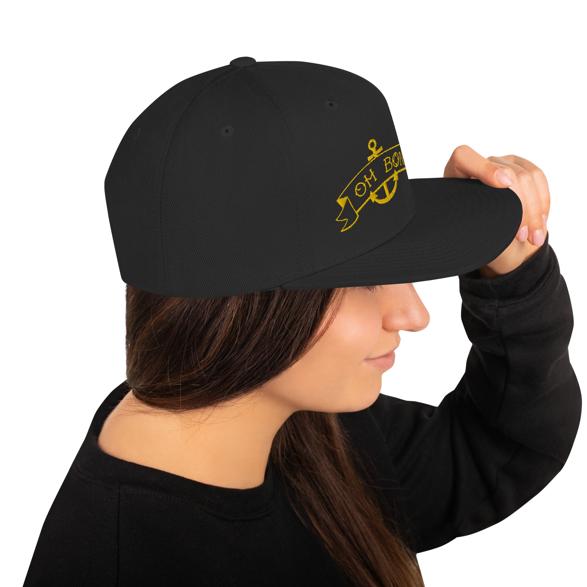 Snapback Wool Blend Cap Oh Bonne Mer Tattoo Gold