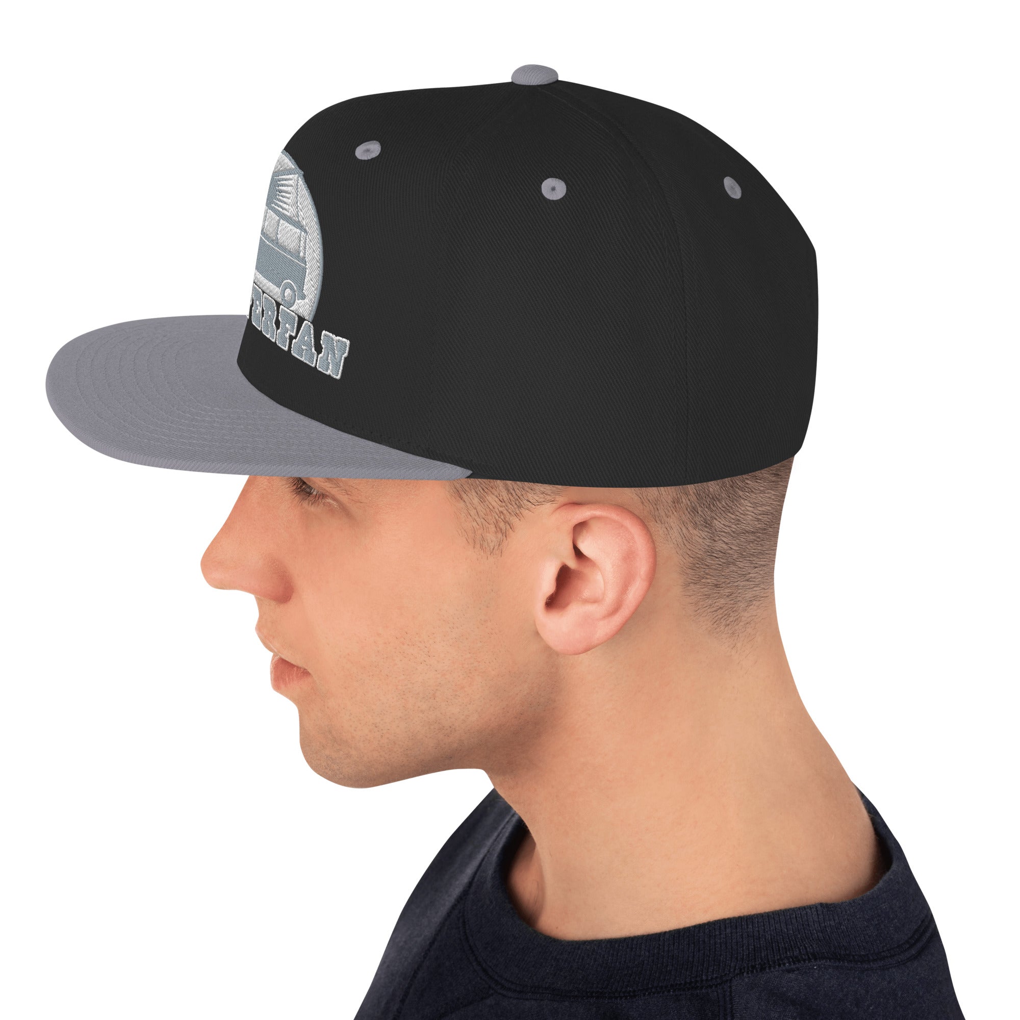 Two-Tone Snapback Wool Blend Cap Camperfan grey/white