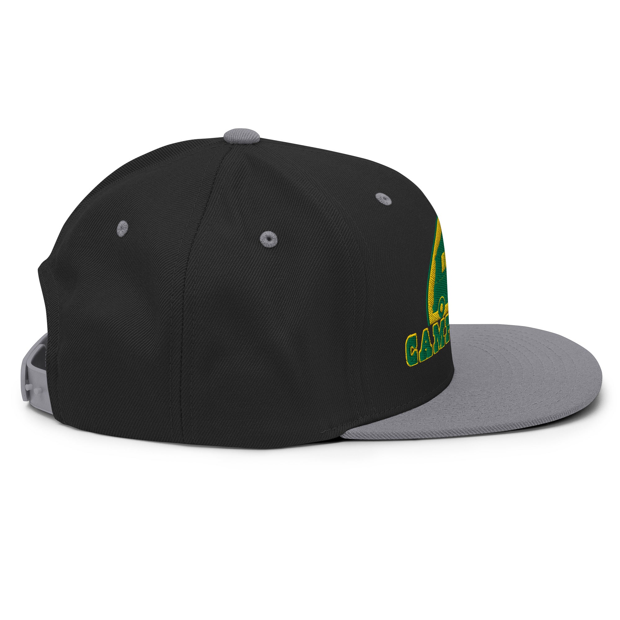 Two-Tone Snapback Wool Blend Cap Camperfan green/yellow