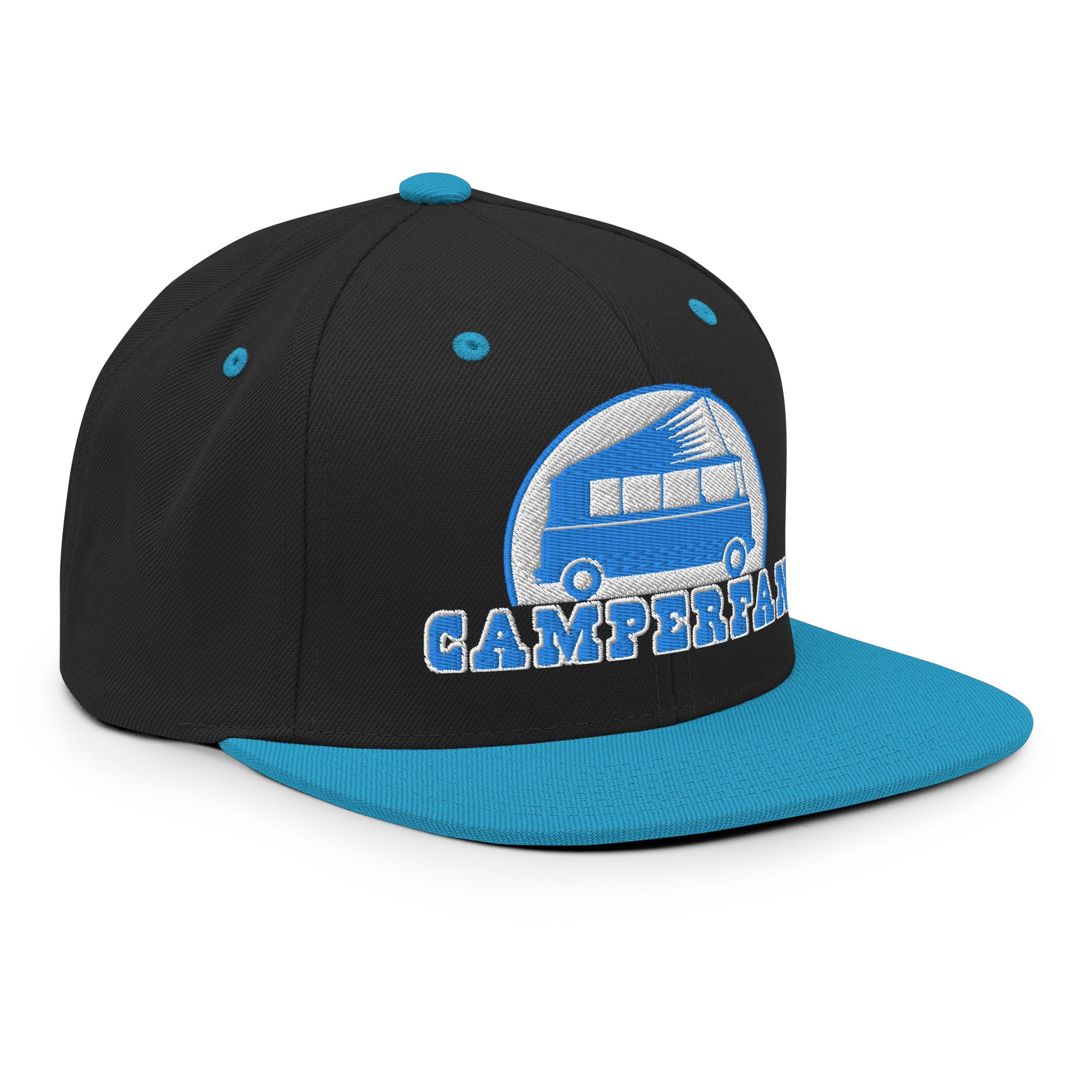 Two-Tone Snapback Wool Blend Cap Camperfan blue/white