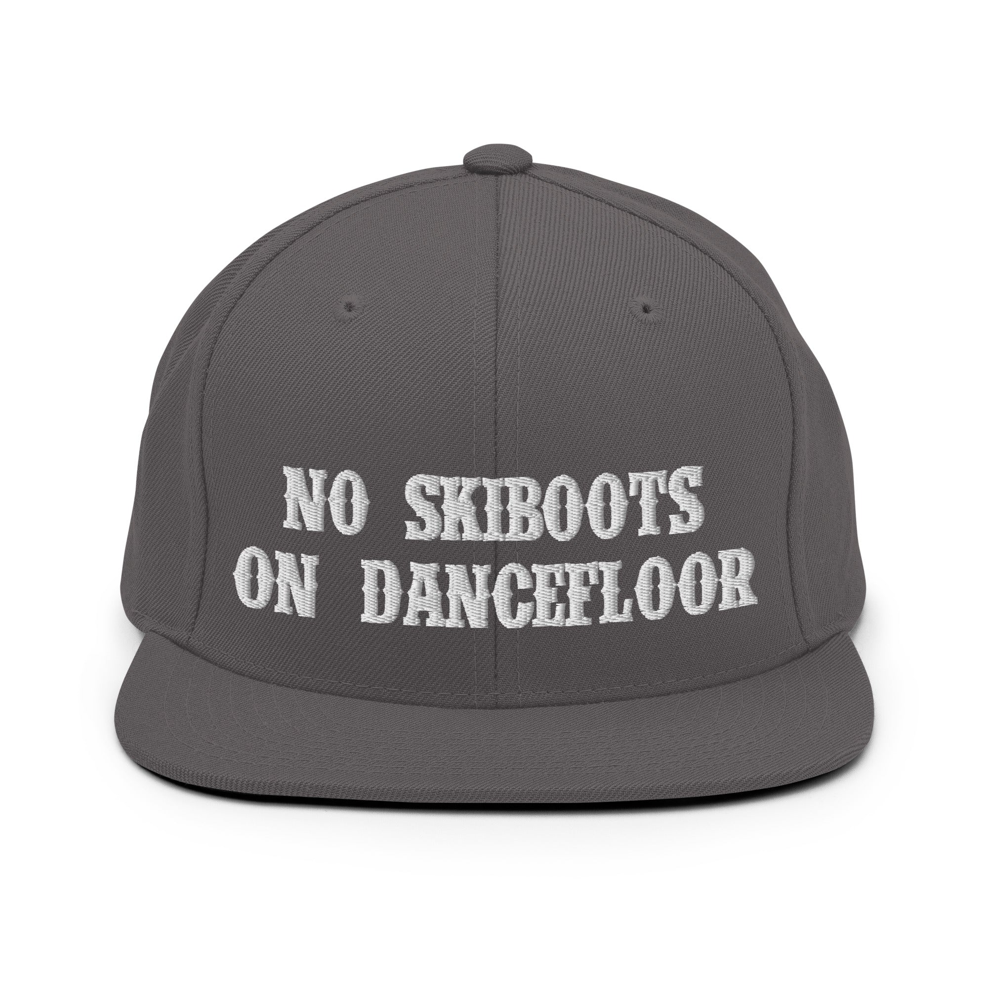 Snapback Wool Blend Cap No Skiboots on Dancefloor White