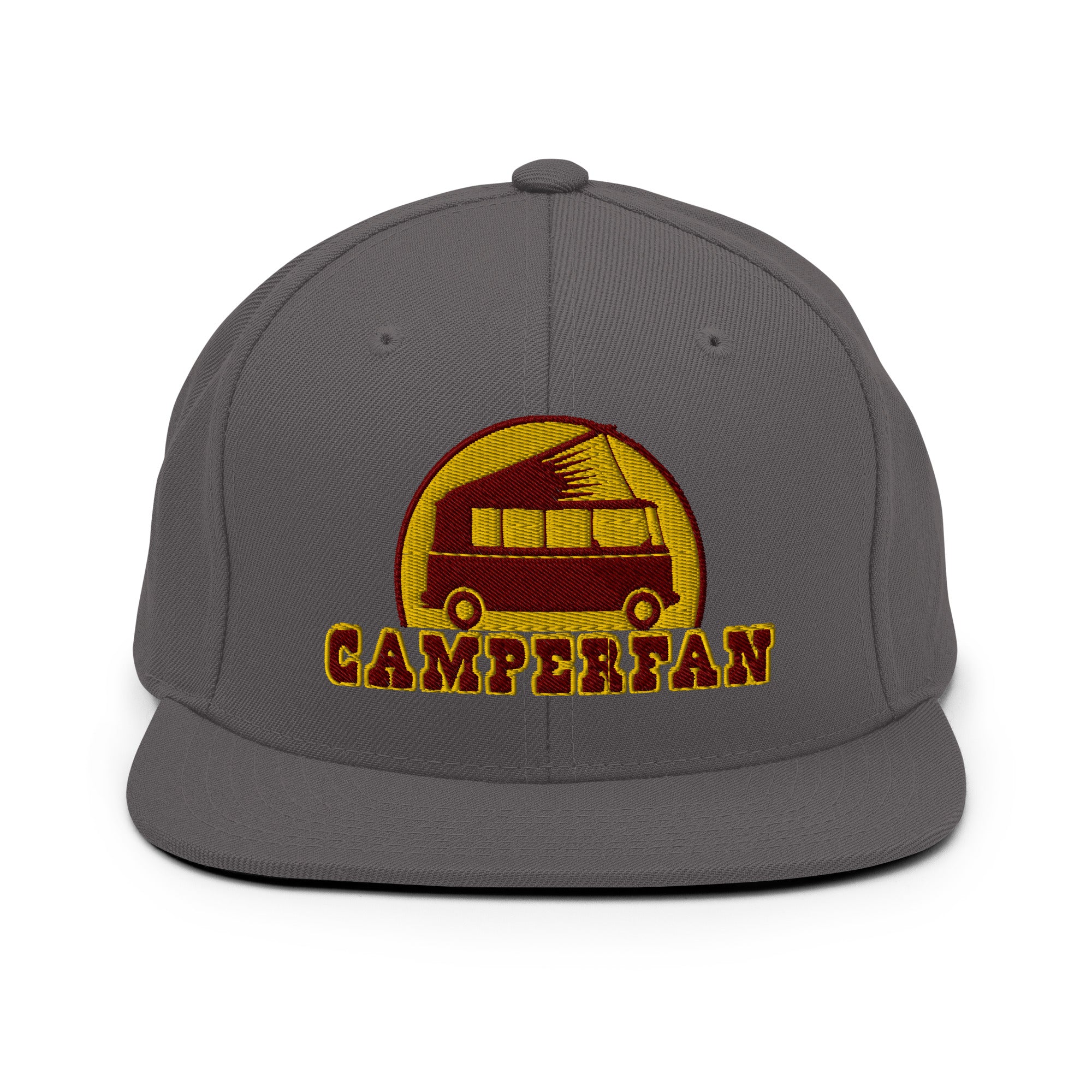 Snapback Wool Blend Cap Camperfan marroon/yellow