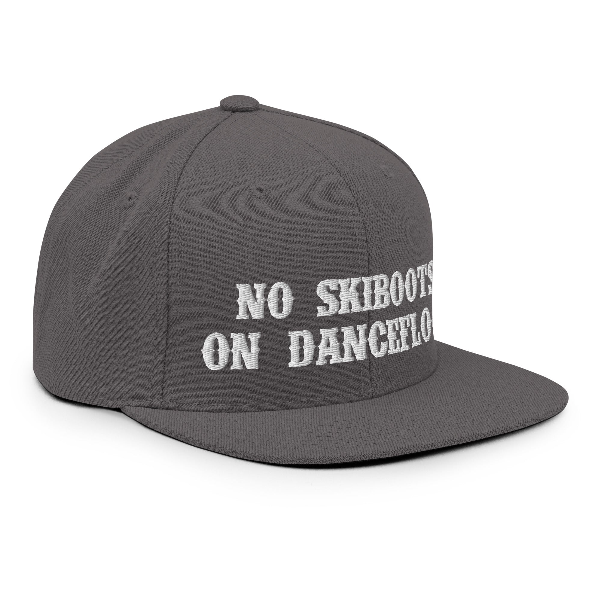 Snapback Wool Blend Cap No Skiboots on Dancefloor White