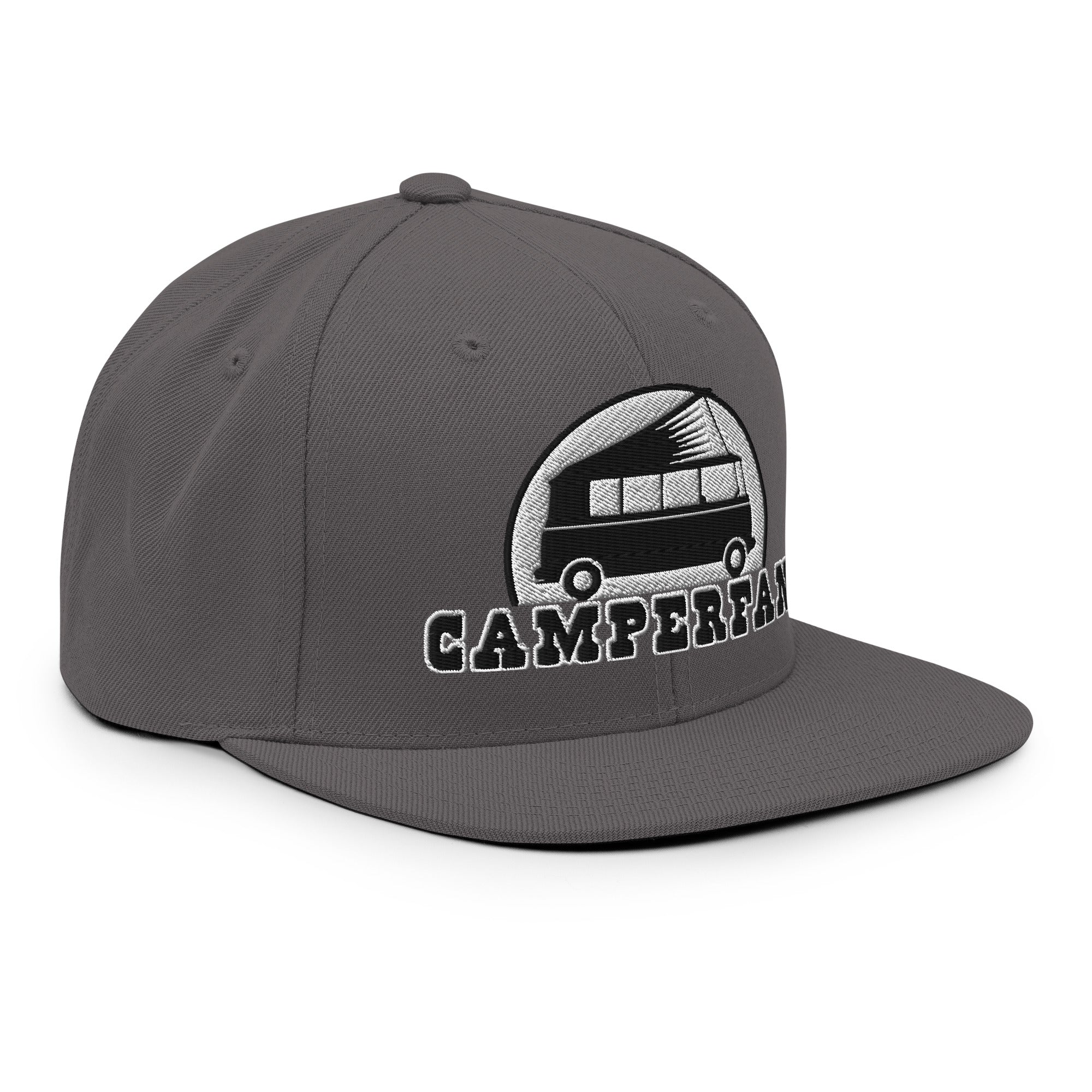 Two-Tone Snapback Wool Blend Cap Camperfan white/black