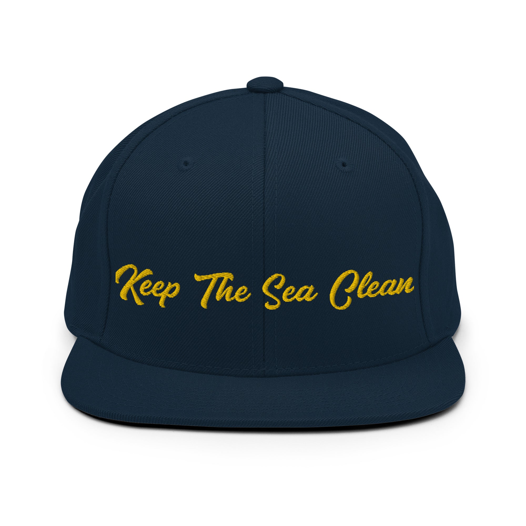 Casquette Snapback Wool Blend Keep The Sea Clean Gold