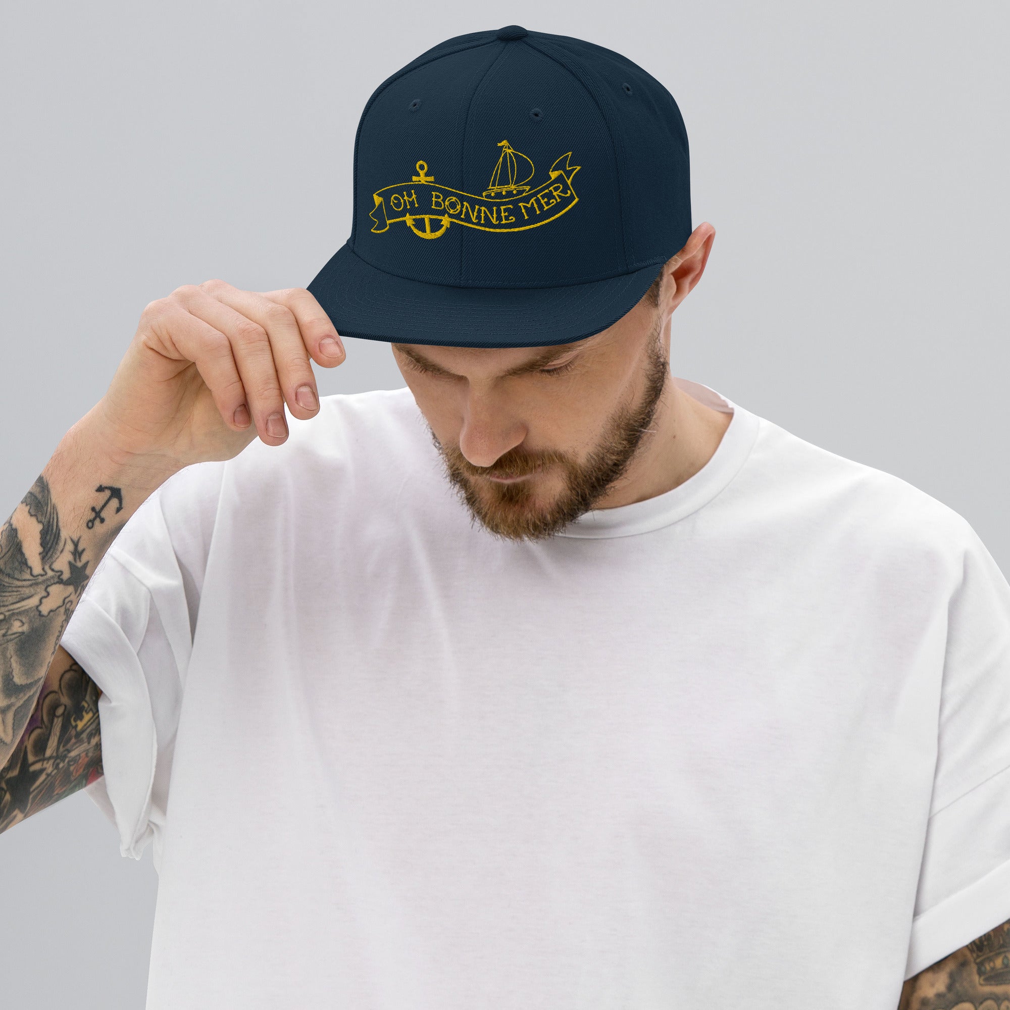 Casquette Snapback Wool Blend Oh Bonne Mer Tattoo Gold