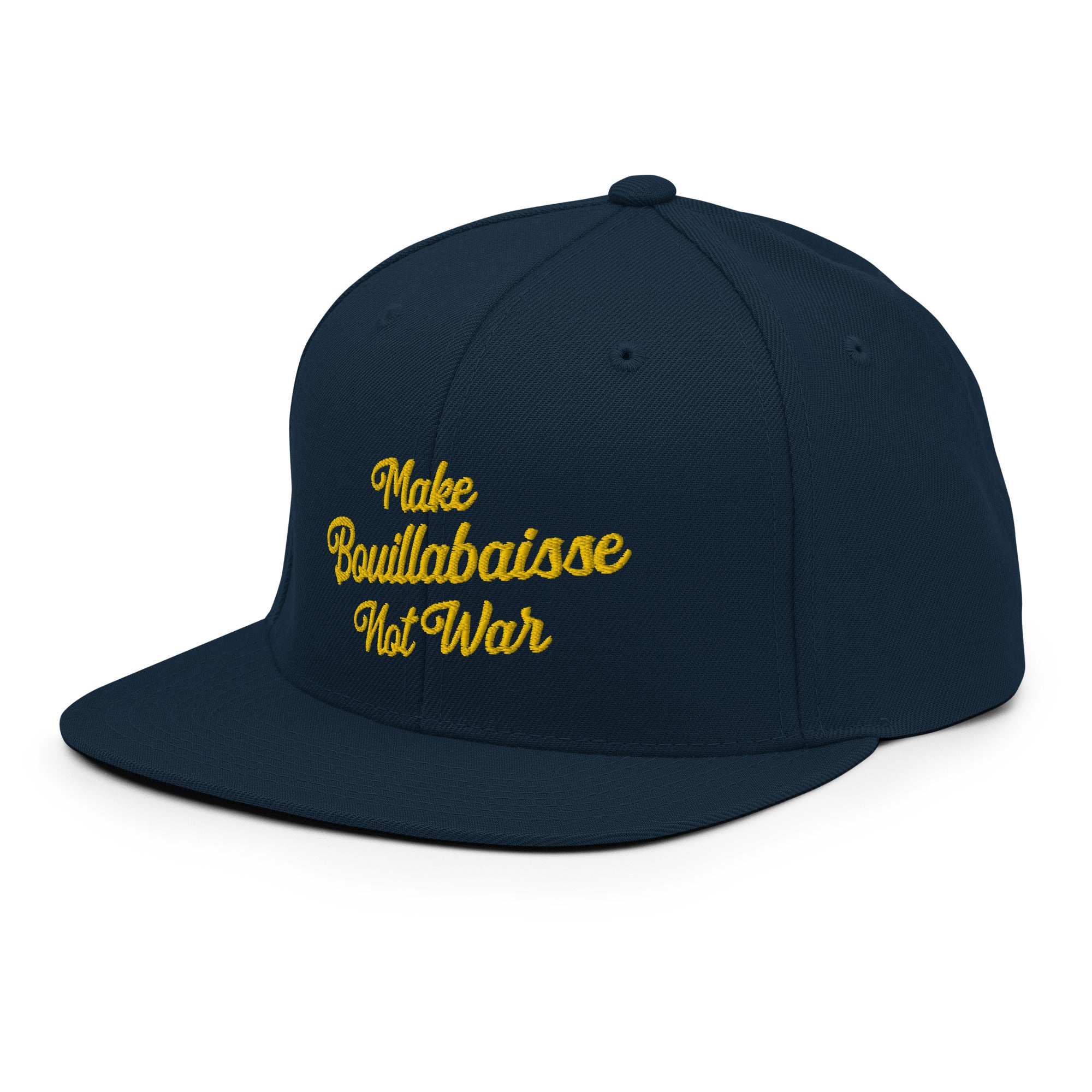 Casquette Snapback Wool Blend Make Bouillabaisse Not War