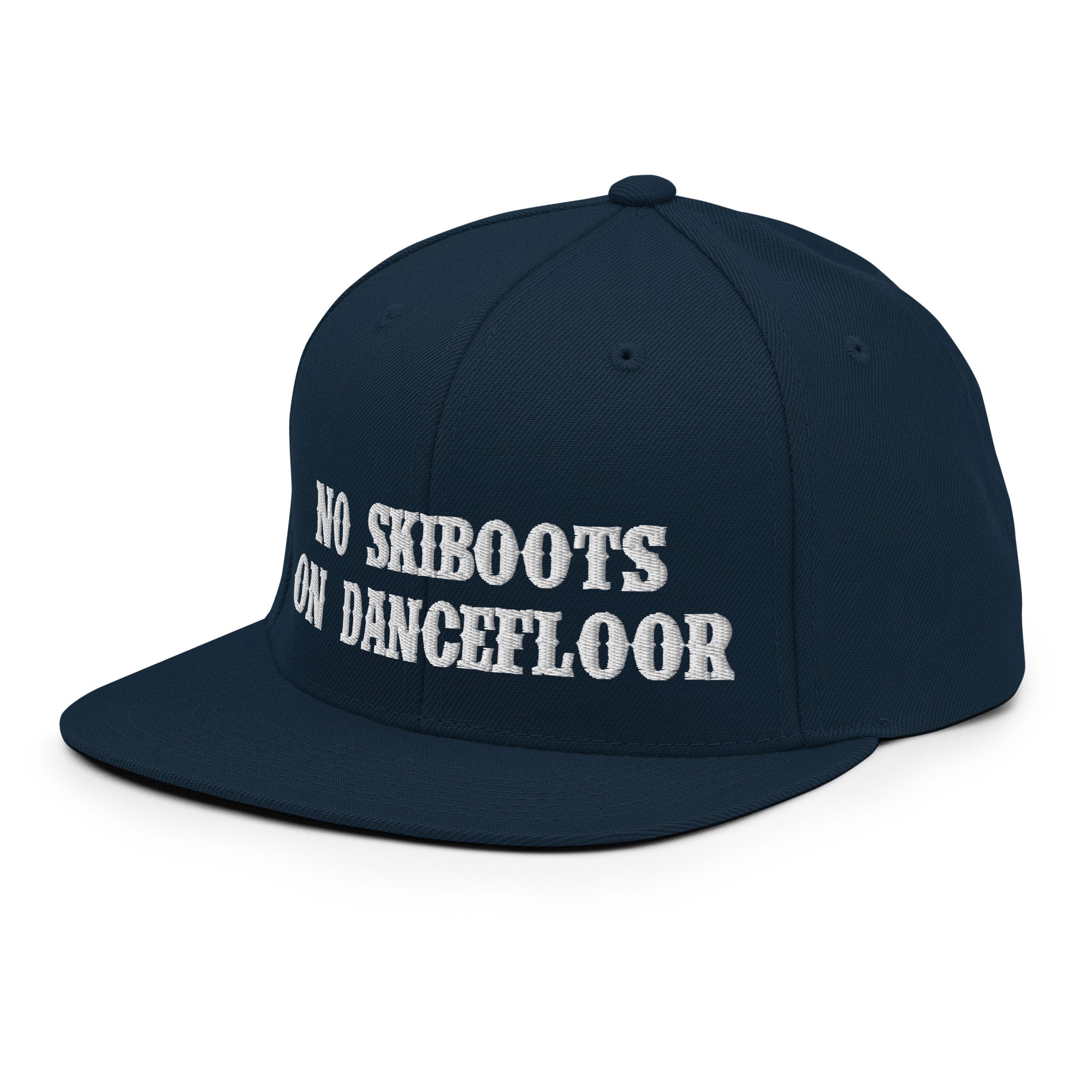 Snapback Wool Blend Cap No Skiboots on Dancefloor White