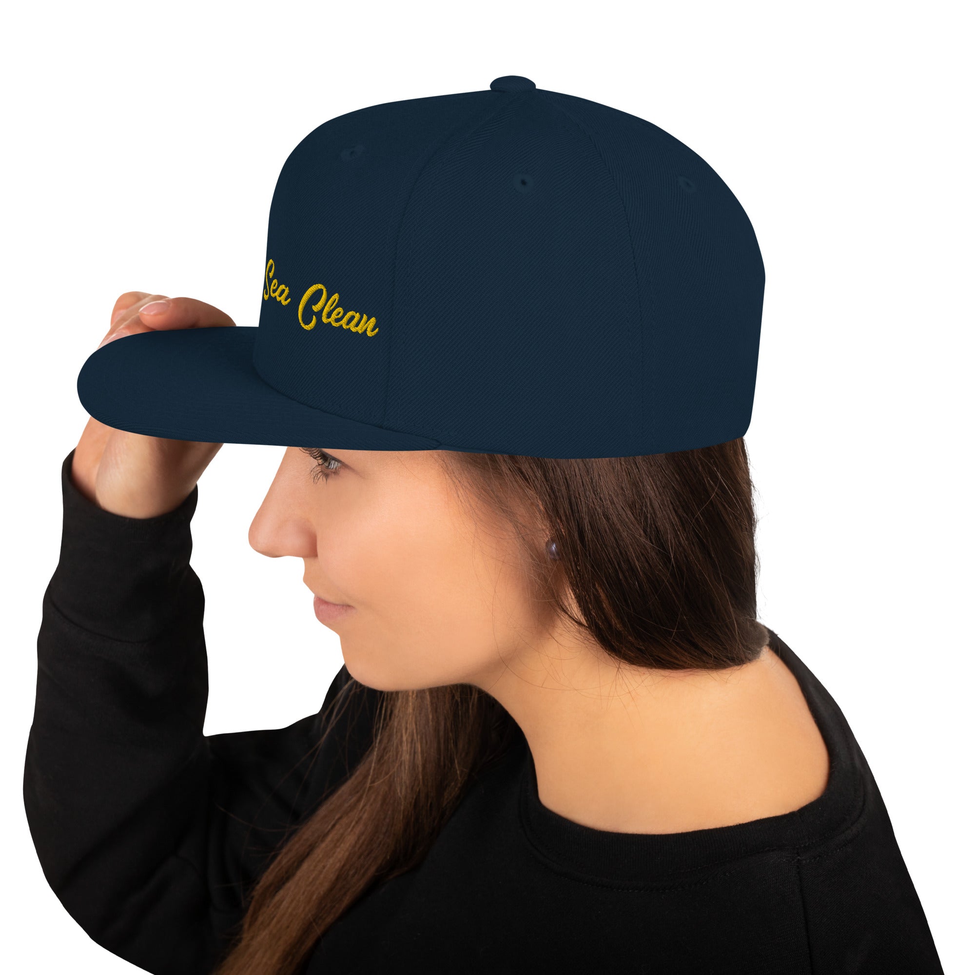 Casquette Snapback Wool Blend Keep The Sea Clean Gold