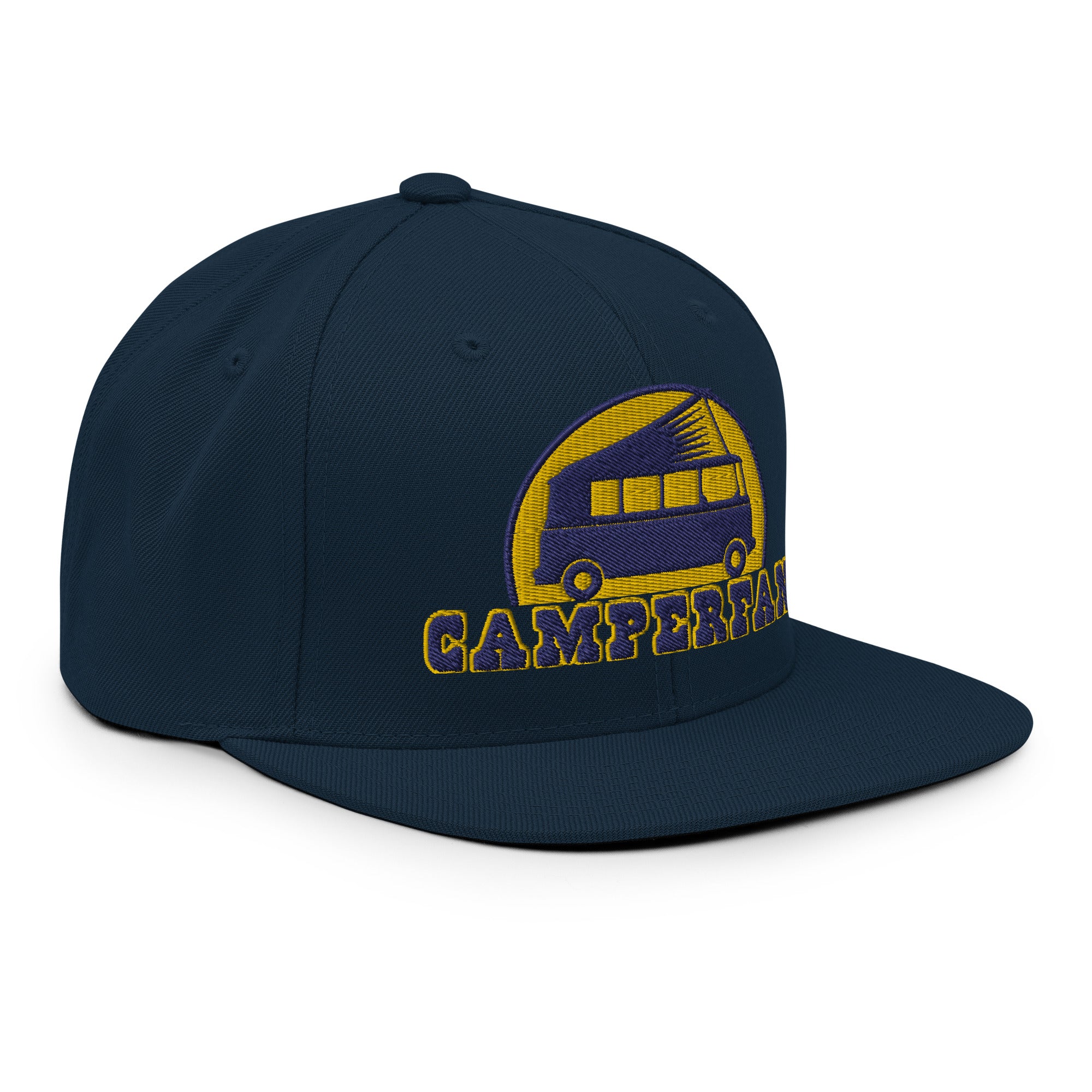 Snapback Wool Blend Cap Camperfan navy/yellow