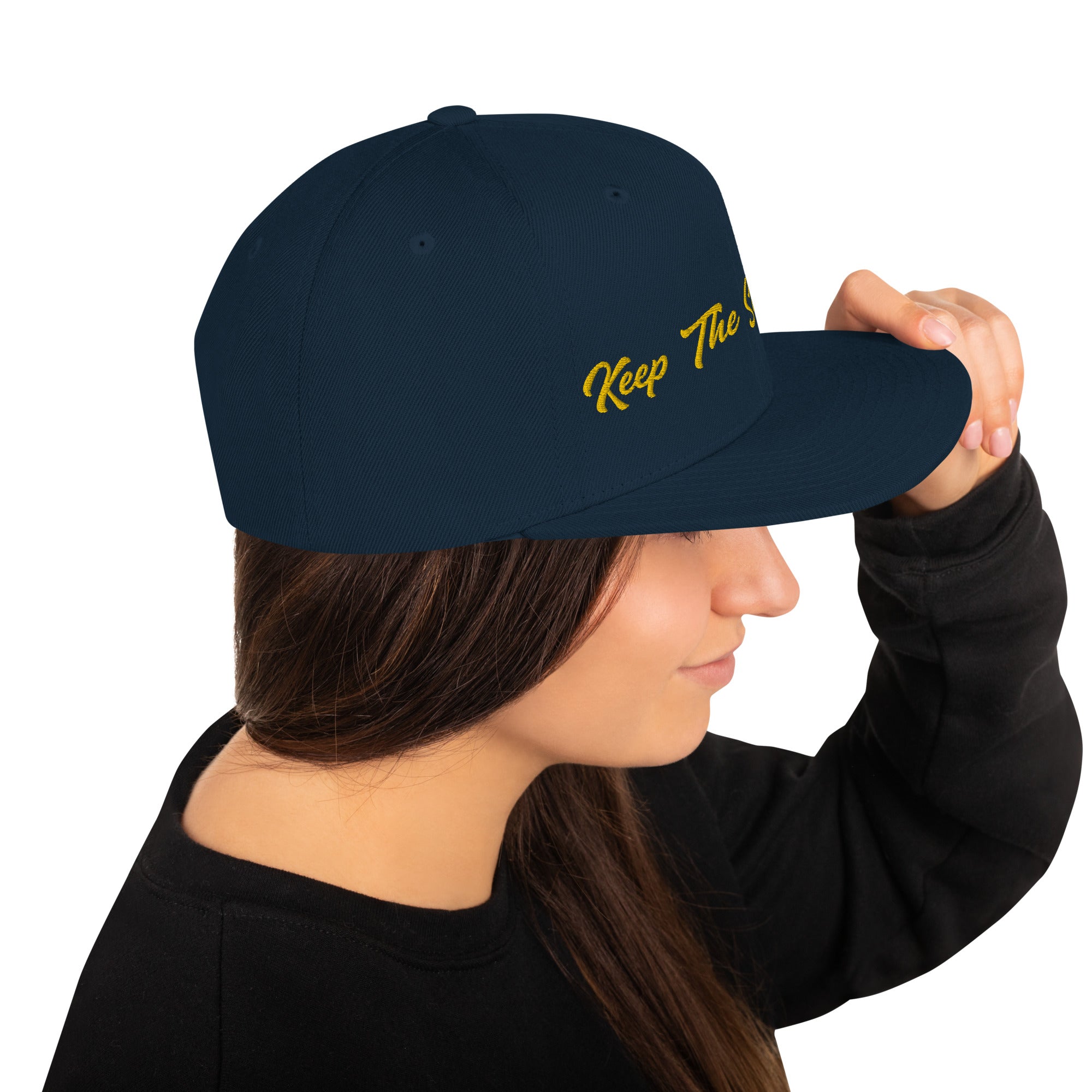 Casquette Snapback Wool Blend Keep The Sea Clean Gold