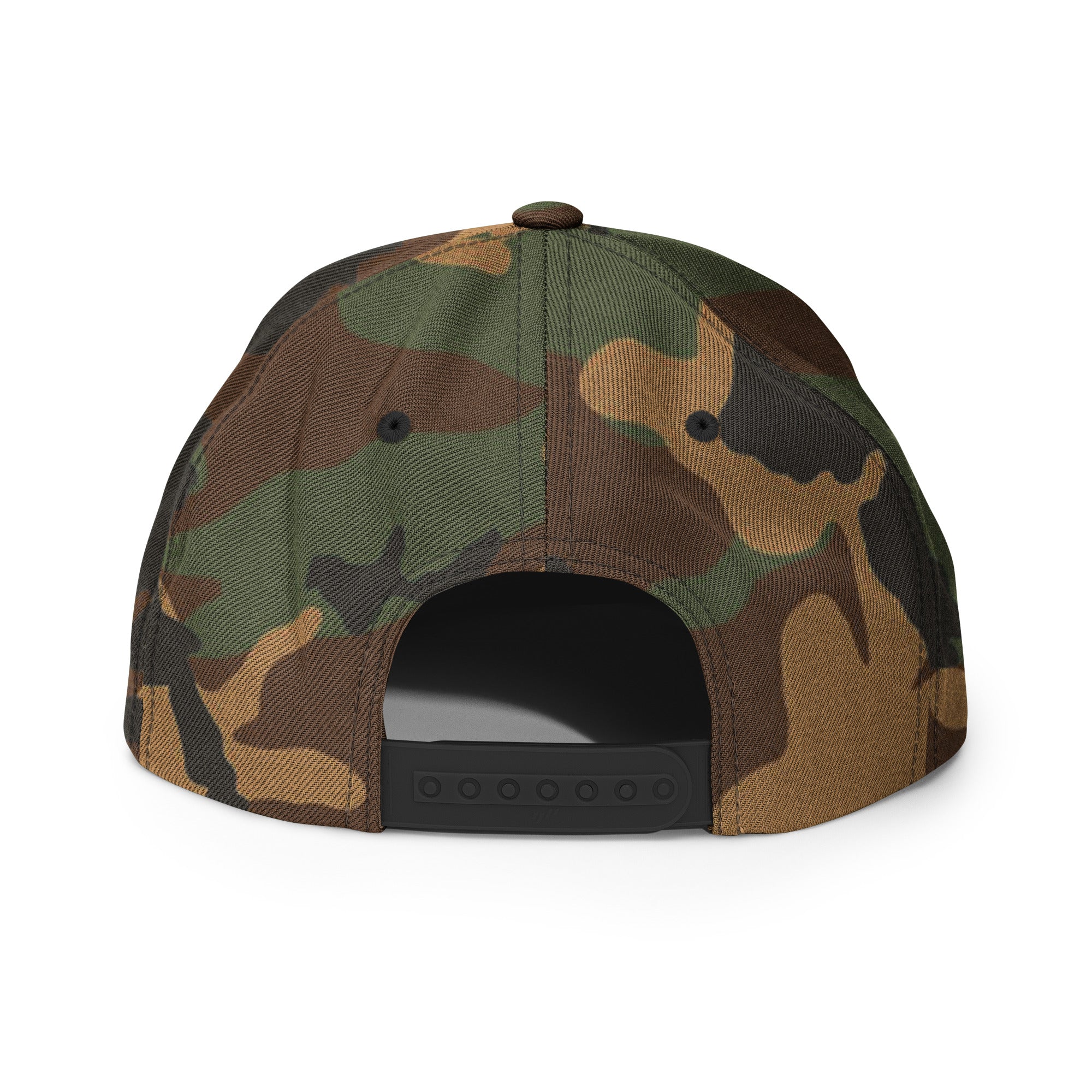 Camo Snapback Wool Blend Cap Camperfan white