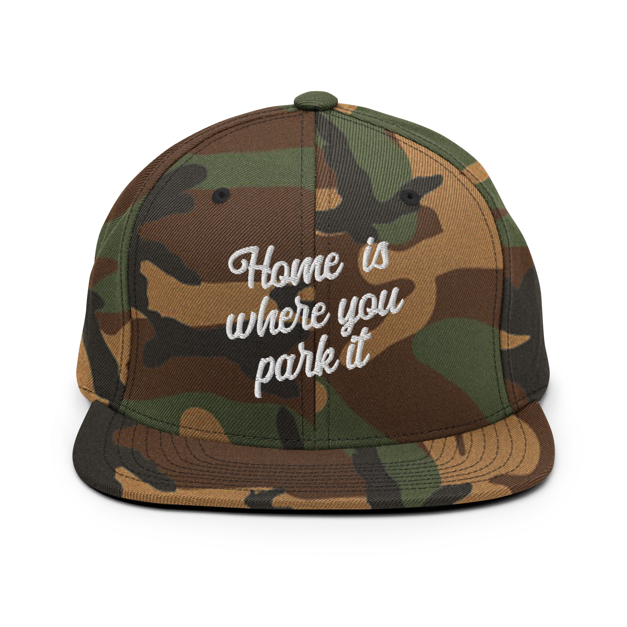 Casquette Snapback camouflage Home is where you park it