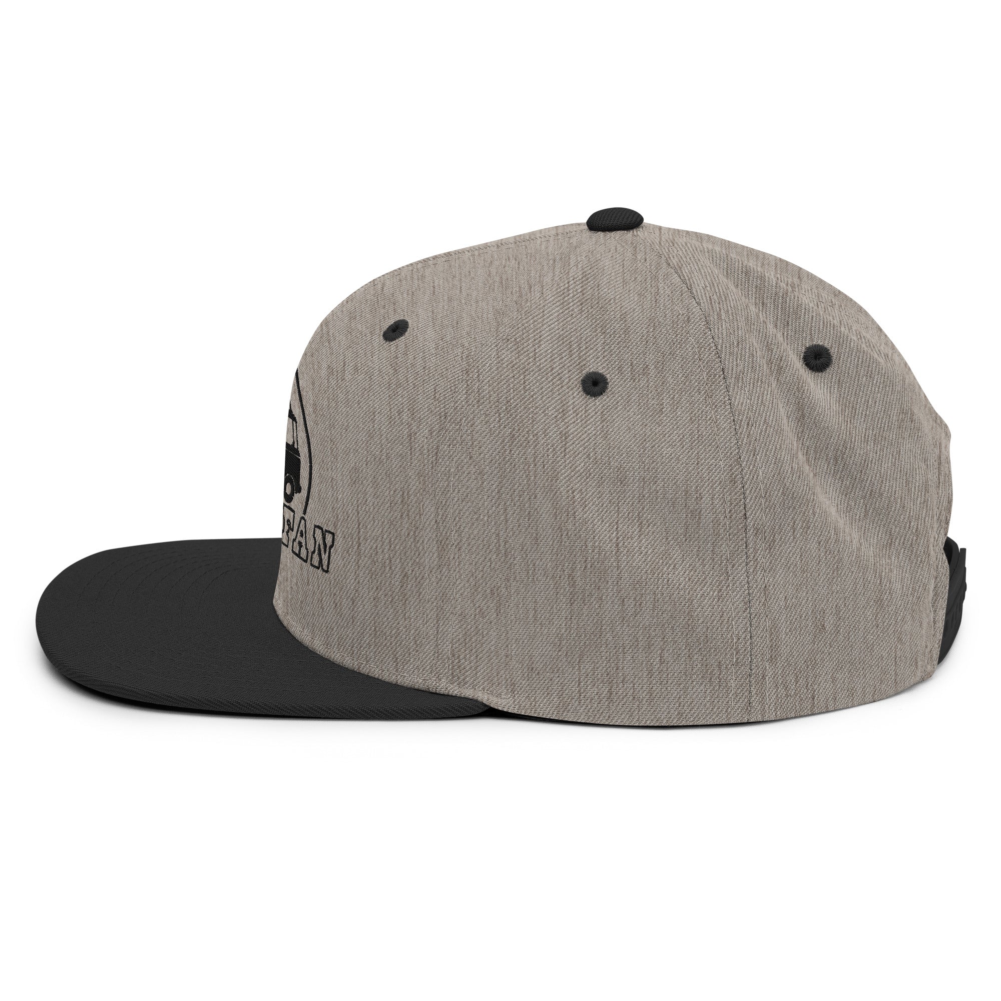 Two-Tone Snapback Wool Blend Cap Camperfan black