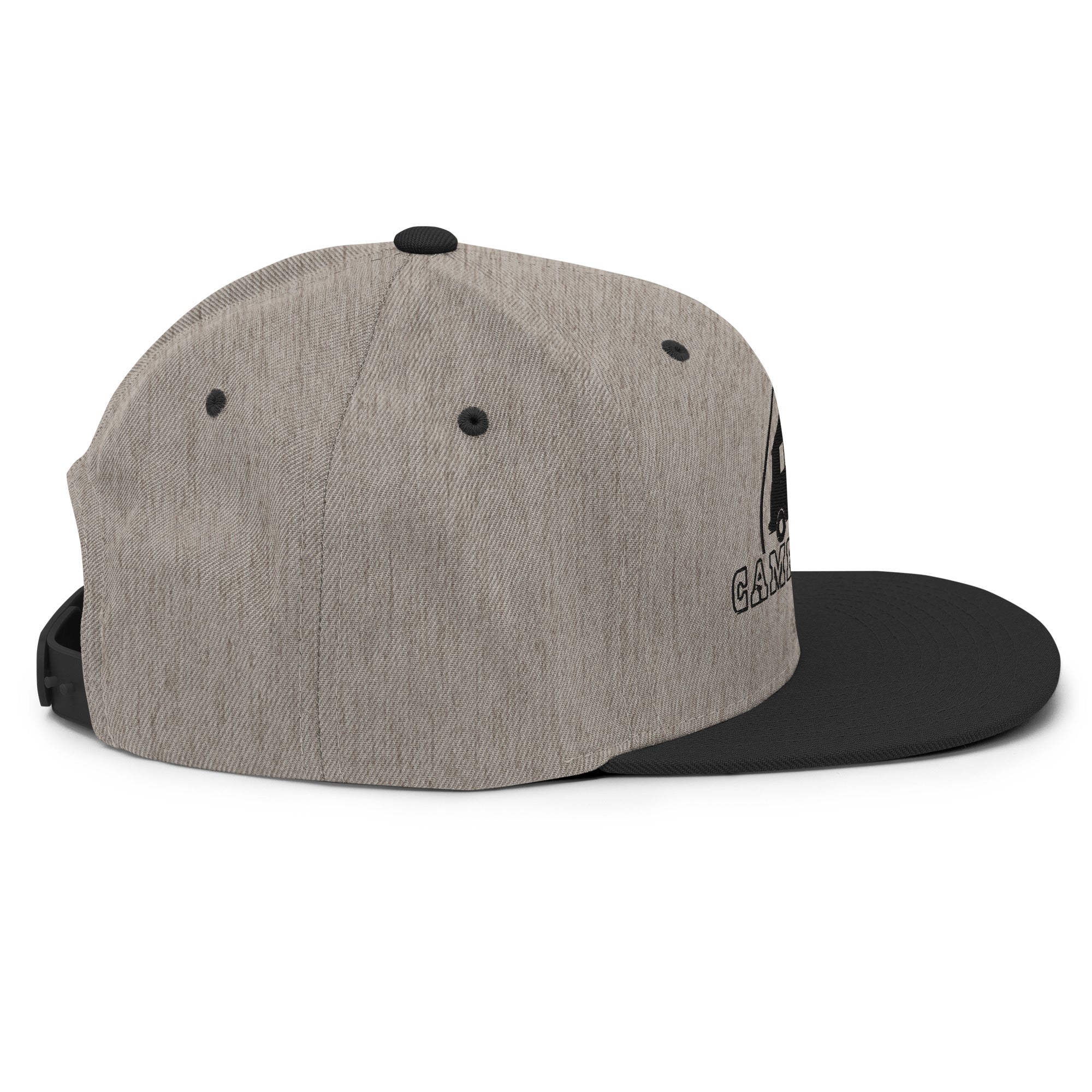 Two-Tone Snapback Wool Blend Cap Camperfan black