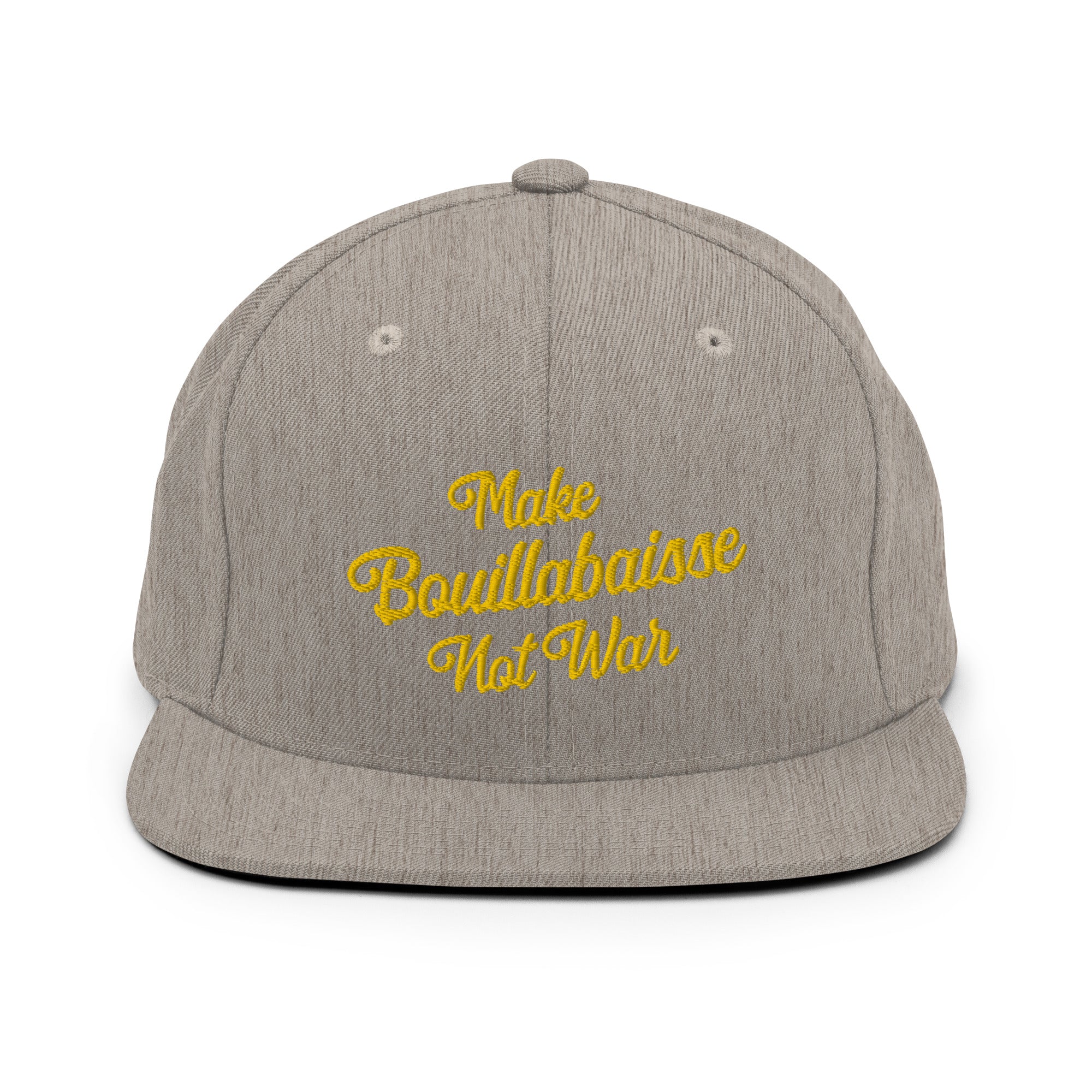 Casquette Snapback Wool Blend Make Bouillabaisse Not War