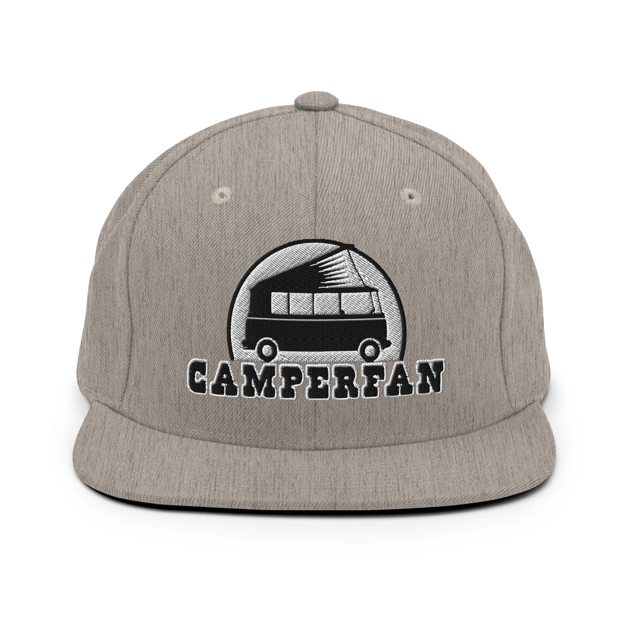 Two-Tone Snapback Wool Blend Cap Camperfan white/black