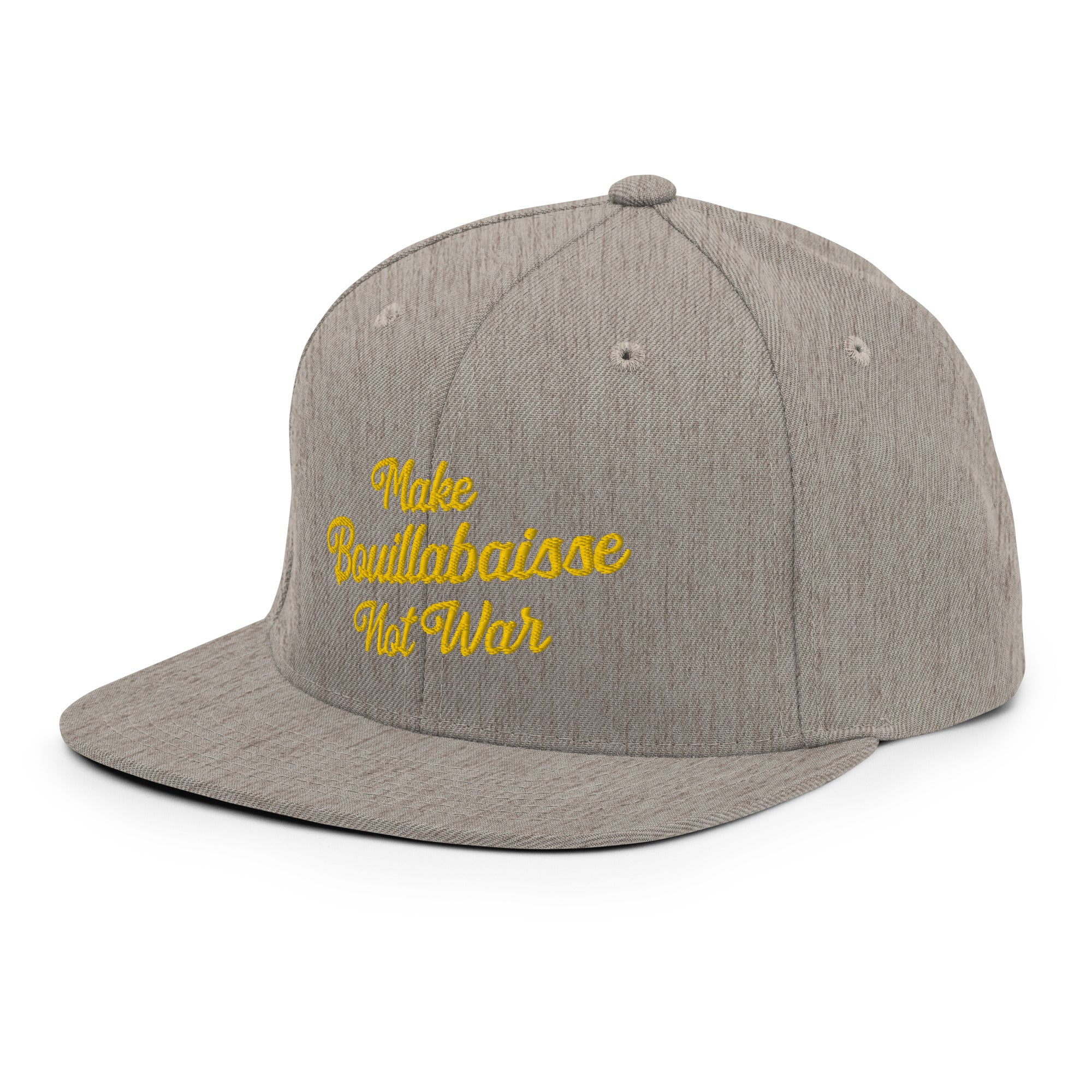 Casquette Snapback Wool Blend Make Bouillabaisse Not War