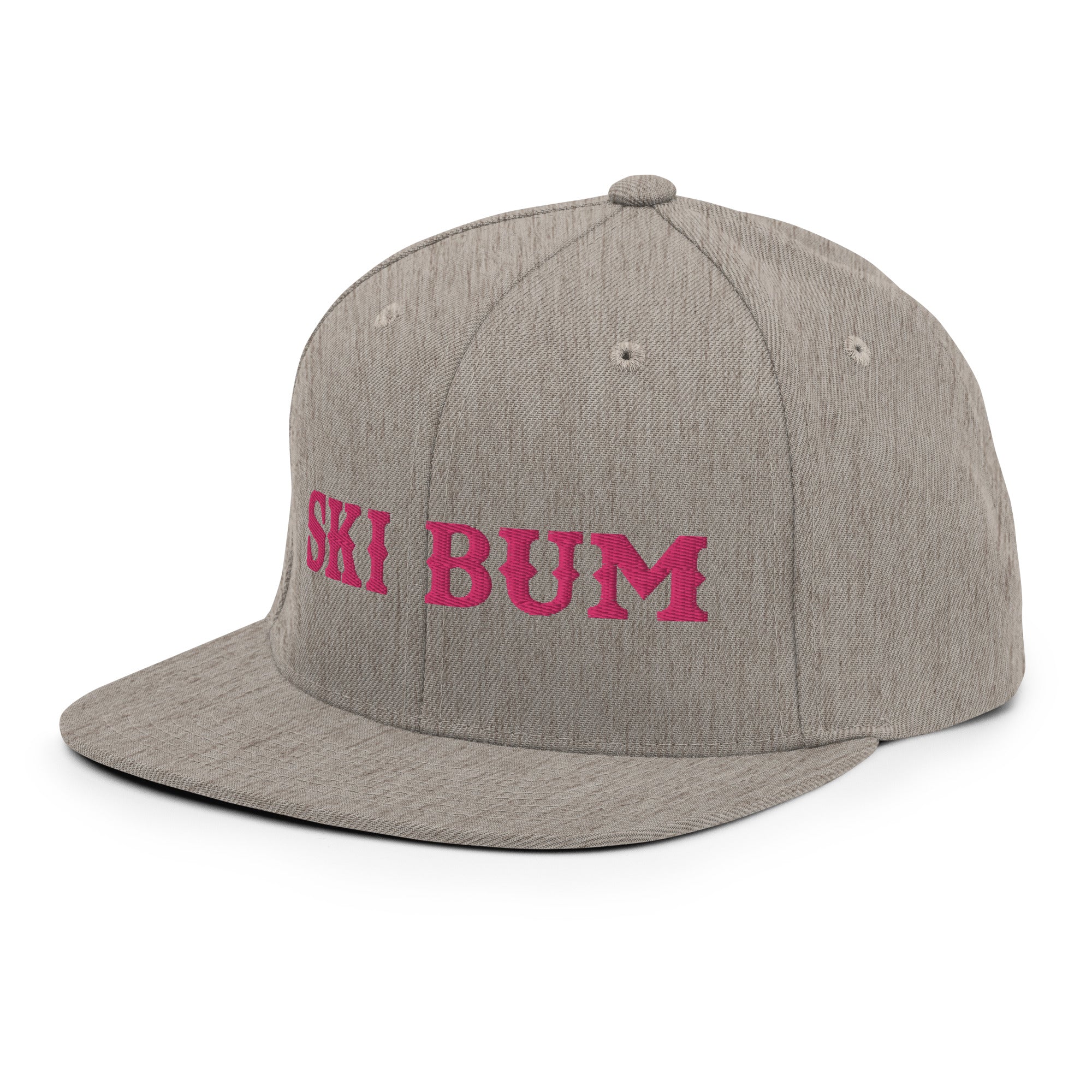 Snapback Wool Blend Cap Ski Bum Flamingo