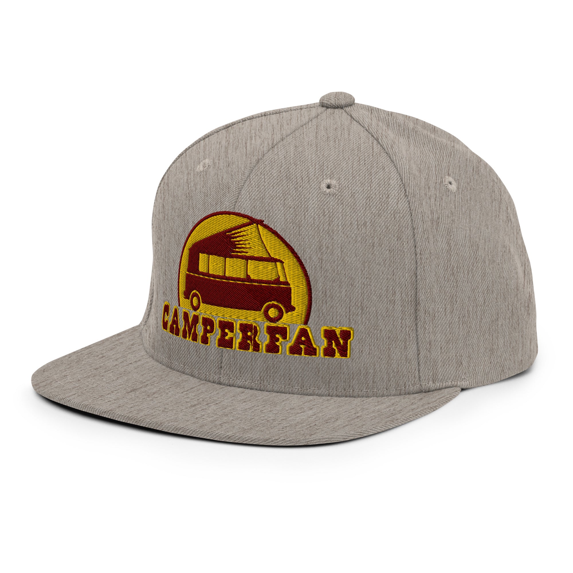 Snapback Wool Blend Cap Camperfan marroon/yellow