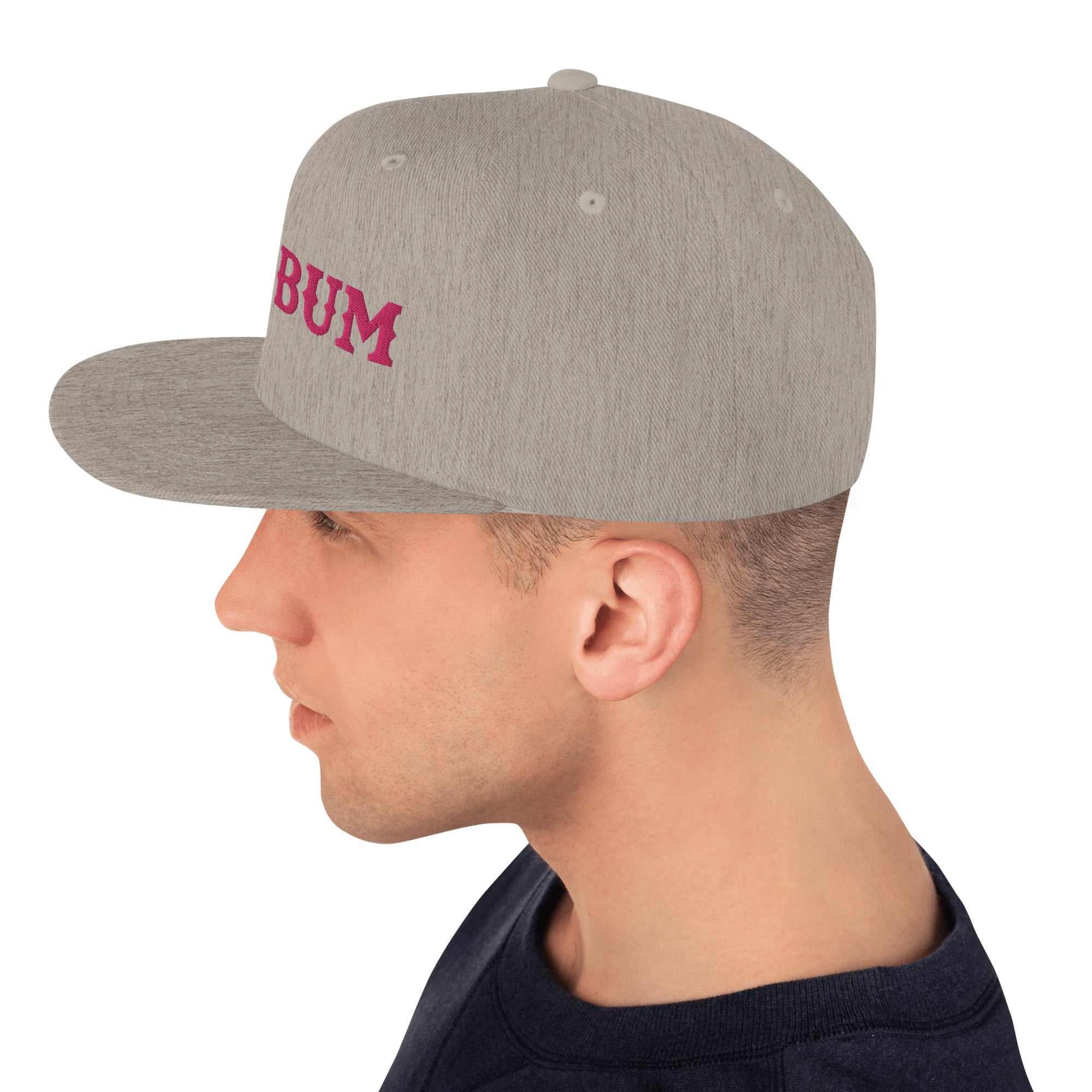 Snapback Wool Blend Cap Ski Bum Flamingo