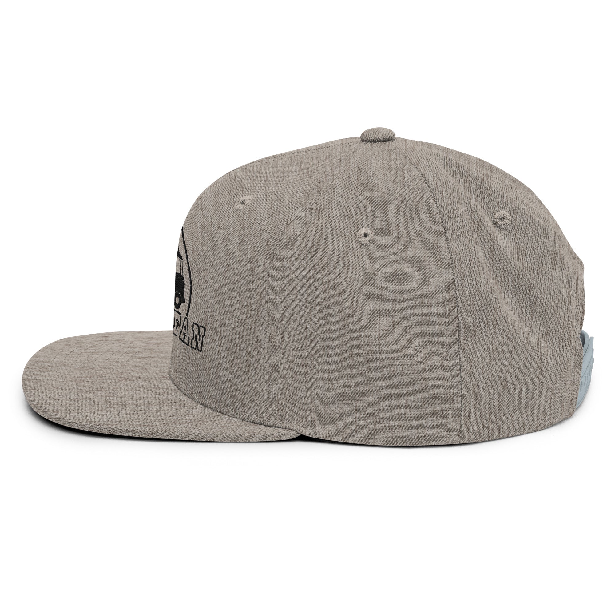 Two-Tone Snapback Wool Blend Cap Camperfan black