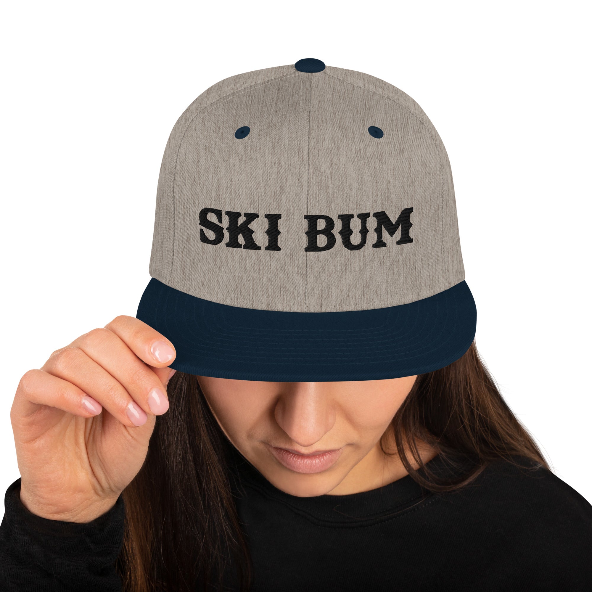 Casquette Snapback Wool Blend bicolore Ski Bum Black