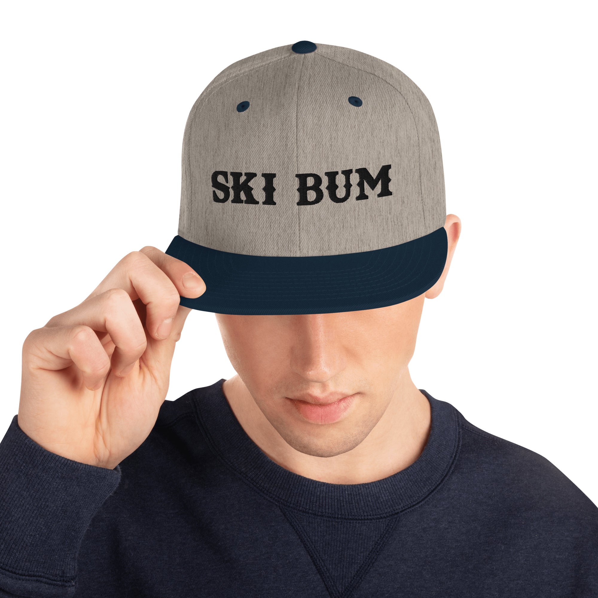 Casquette Snapback Wool Blend bicolore Ski Bum Black