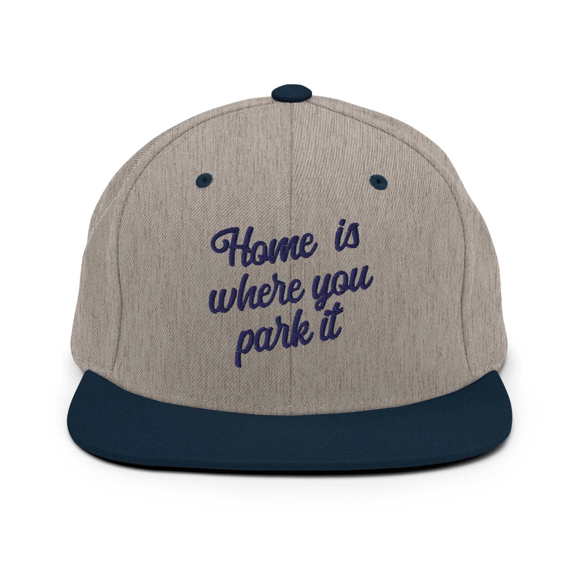 Casquette Snapback Wool Blend bicolore Home is where you park it Navy