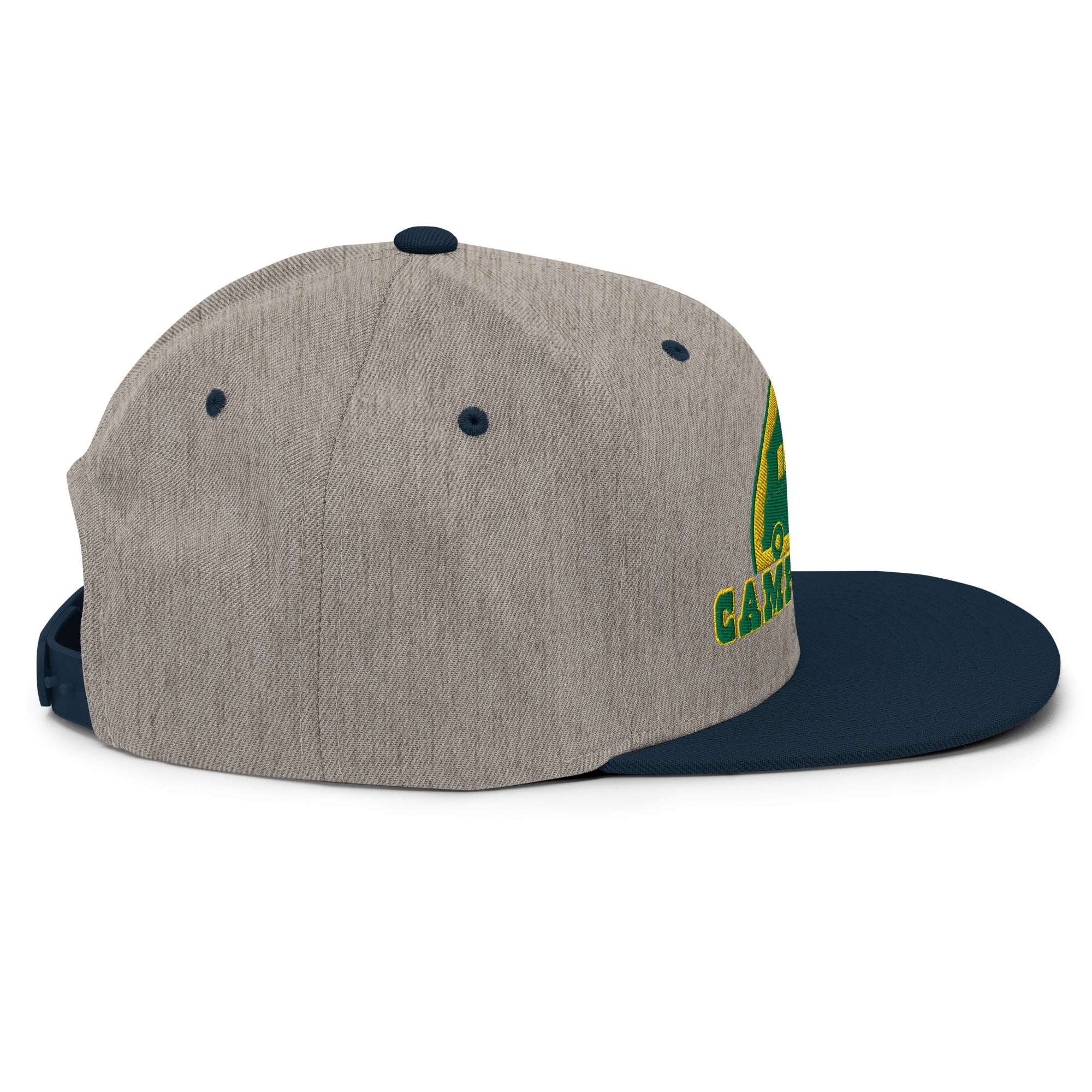 Two-Tone Snapback Wool Blend Cap Camperfan green/yellow