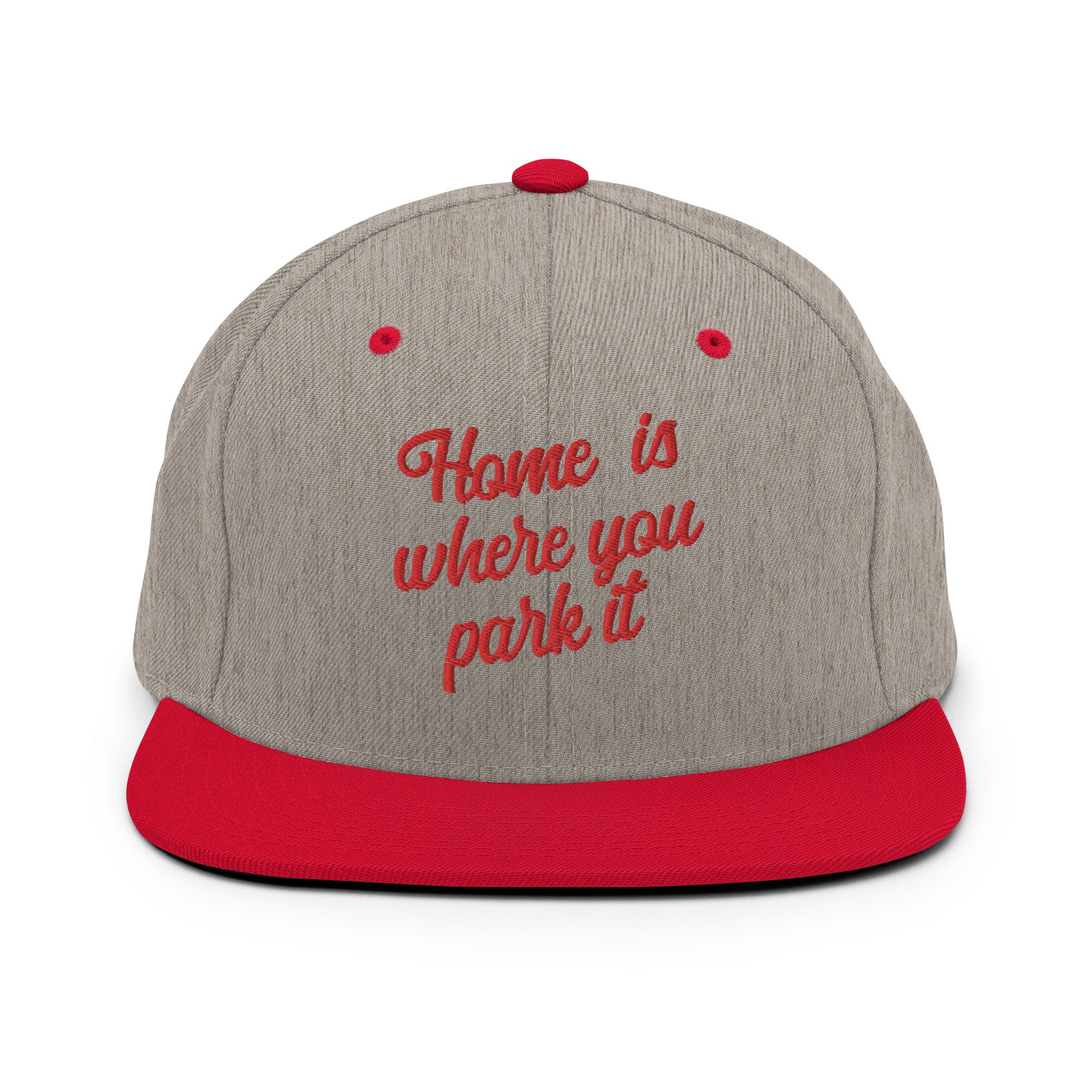 Casquette Snapback Wool Blend bicolore Home is where you park it Red