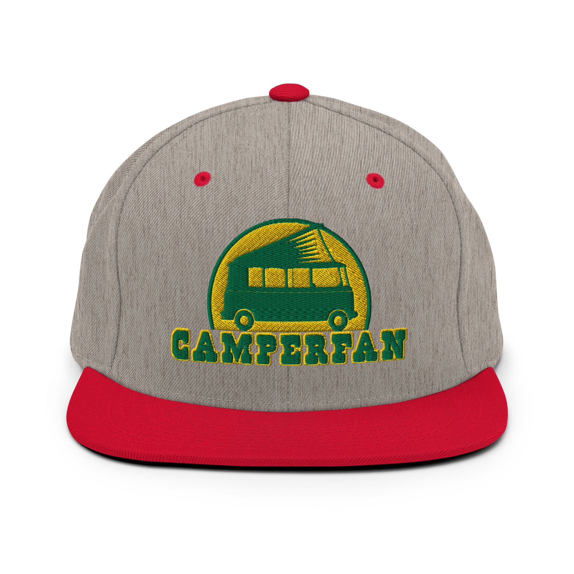 Two-Tone Snapback Wool Blend Cap Camperfan green/yellow