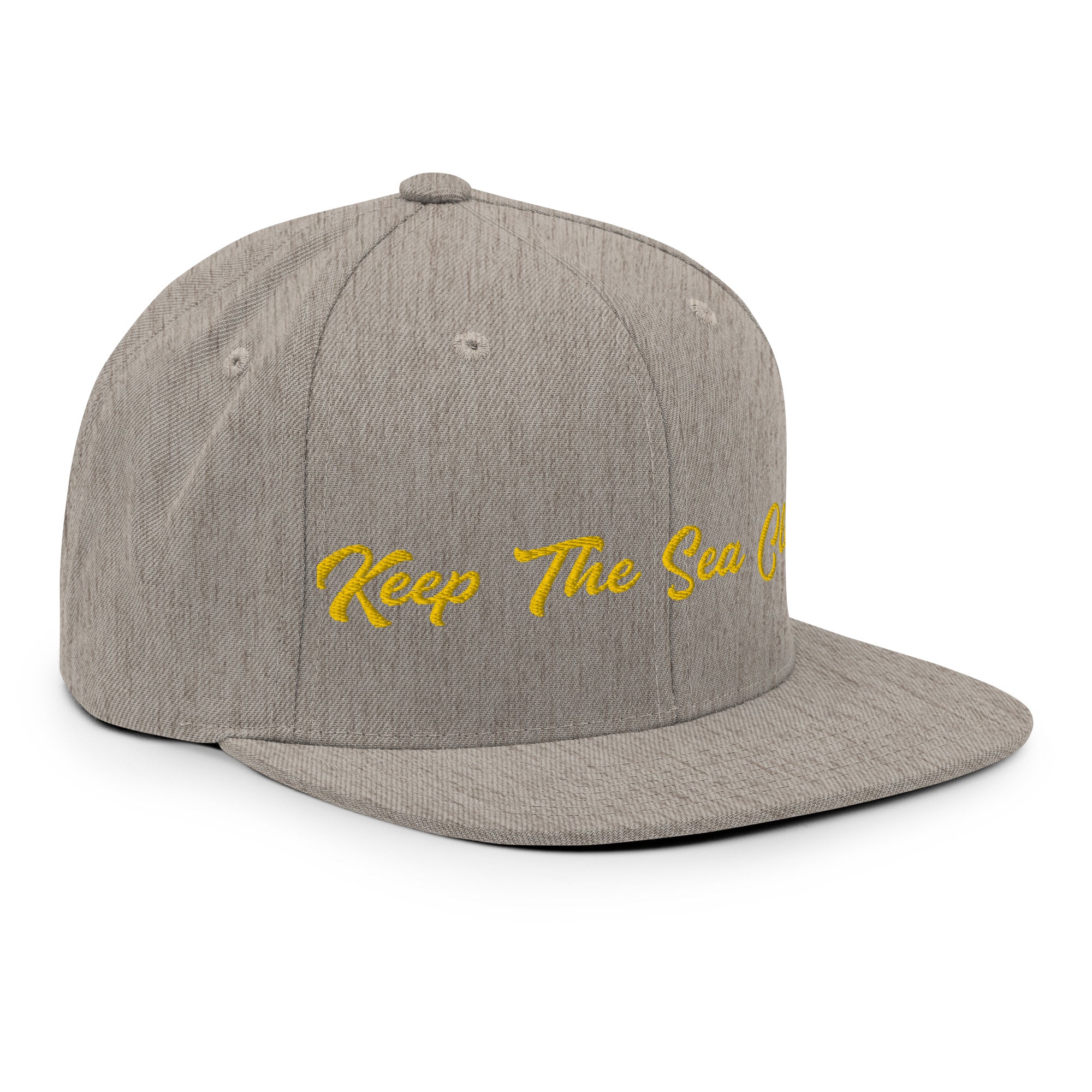 Casquette Snapback Wool Blend Keep The Sea Clean Gold