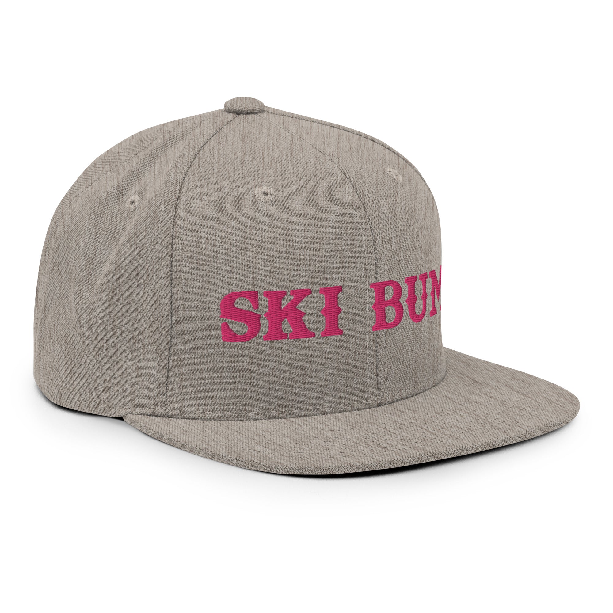 Snapback Wool Blend Cap Ski Bum Flamingo