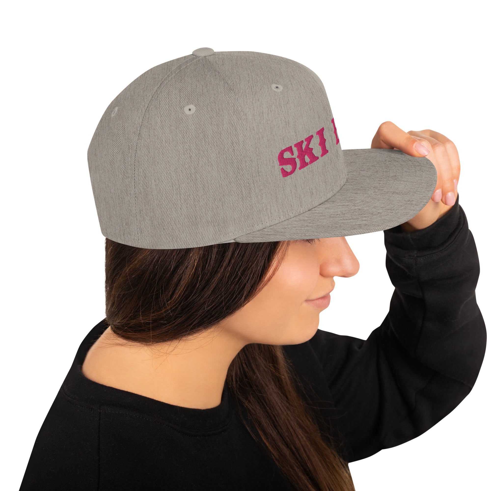 Snapback Wool Blend Cap Ski Bum Flamingo