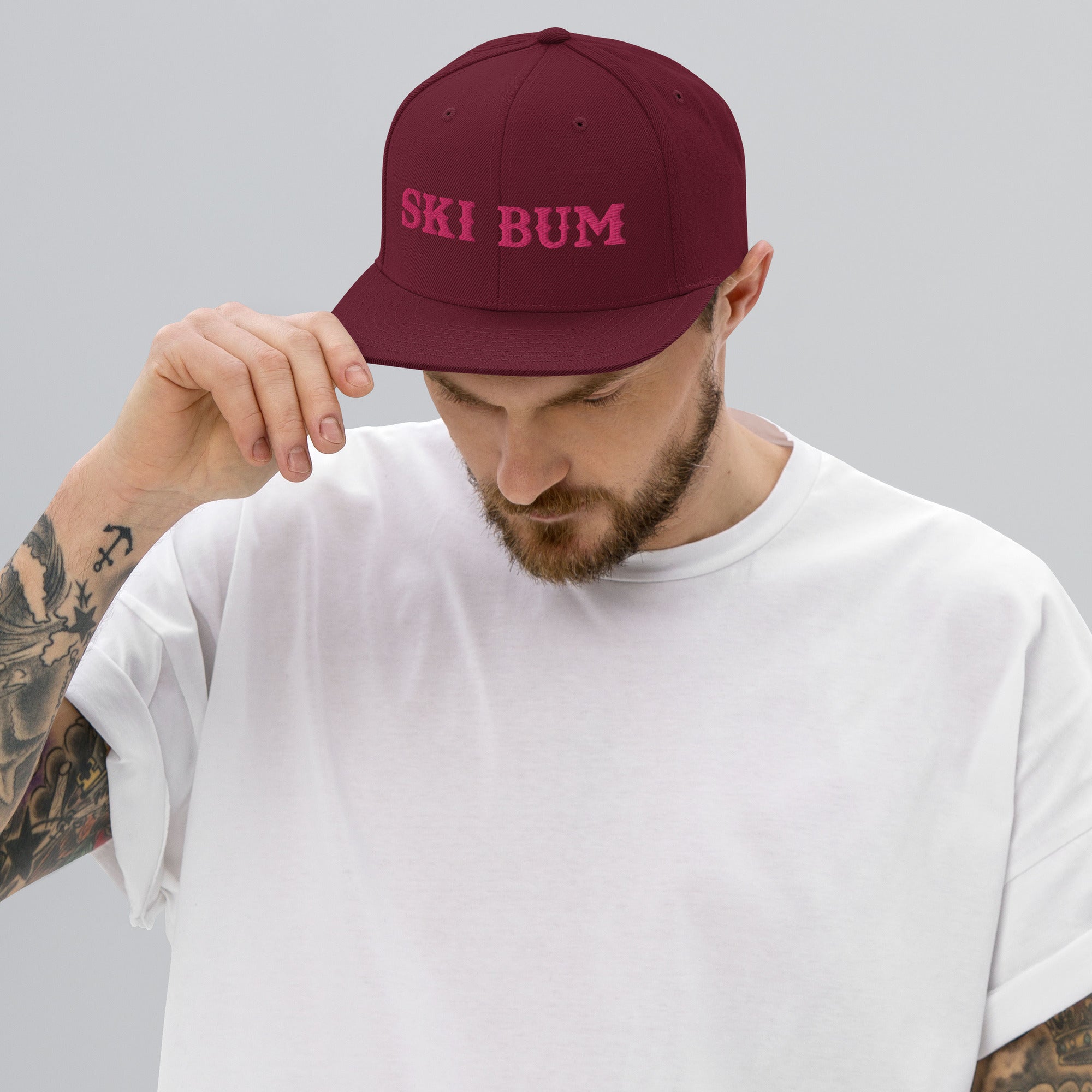 Casquette Snapback Wool Blend Ski Bum Flamingo