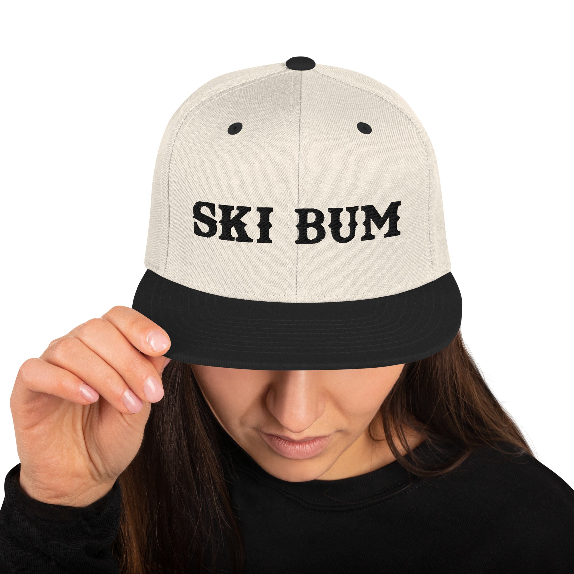 Casquette Snapback Wool Blend bicolore Ski Bum Black