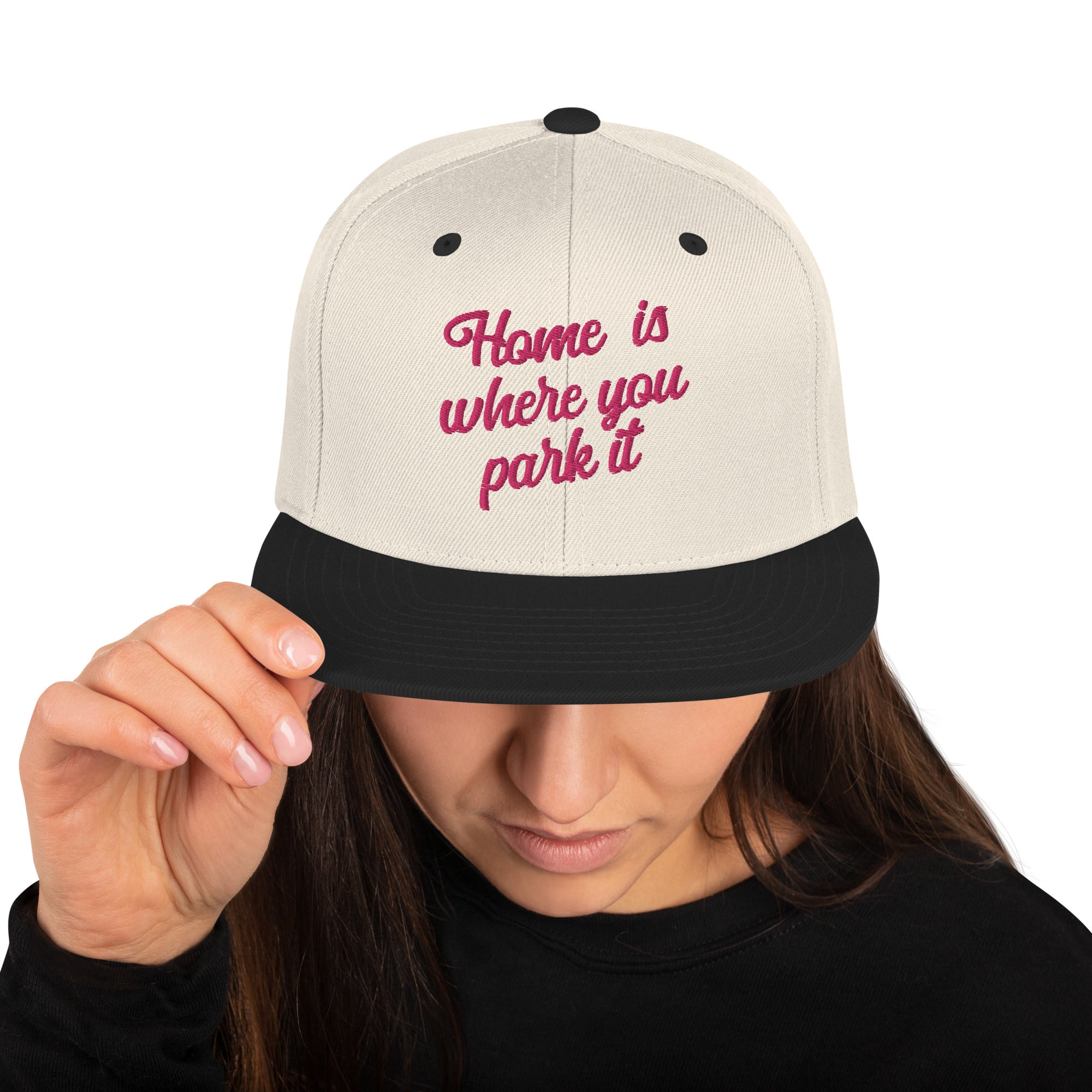 Casquette Snapback Wool Blend bicolore Home is where you park it Flamingo